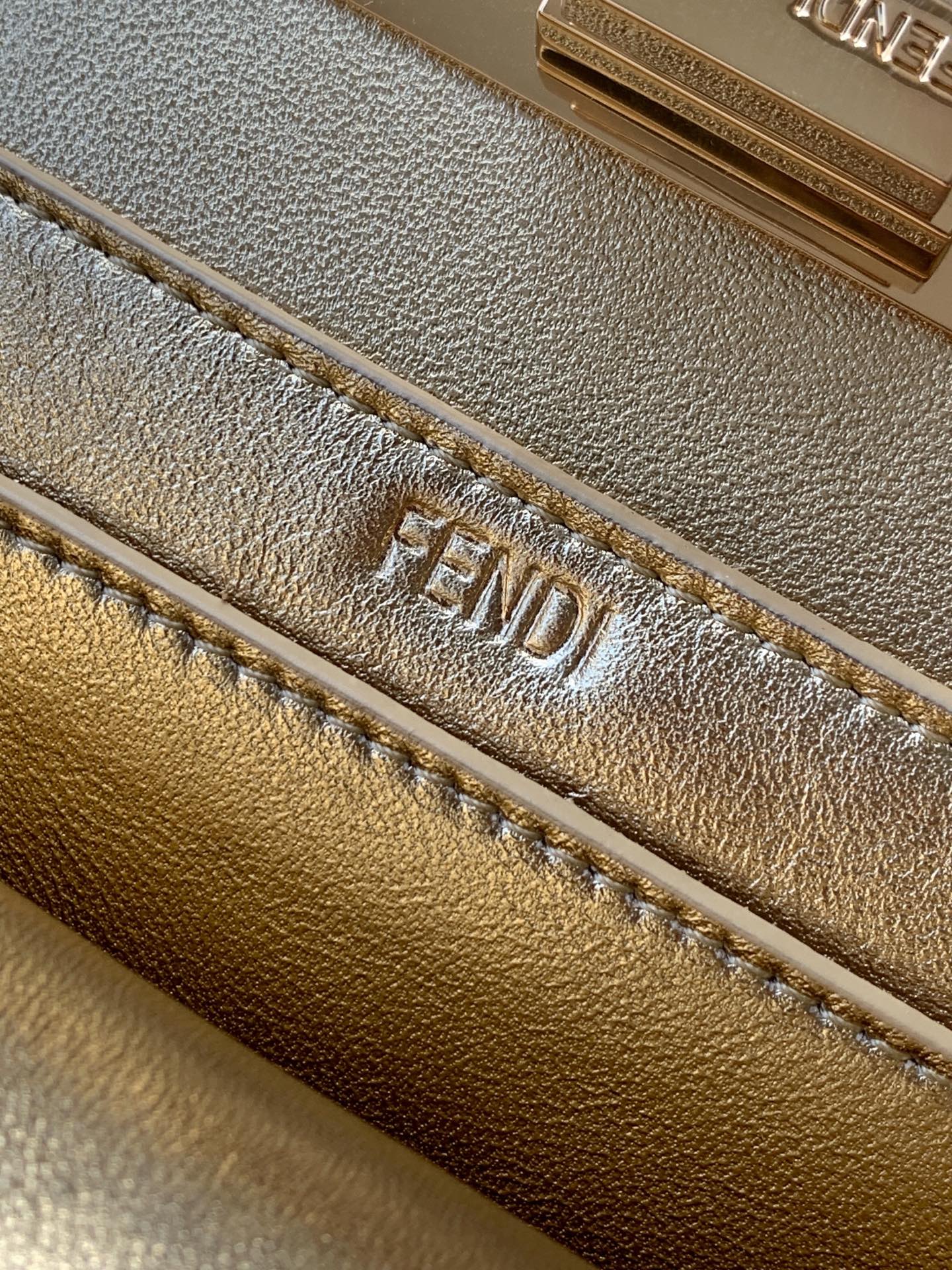 fendi peekaboo iseeu small gold crystal bag
