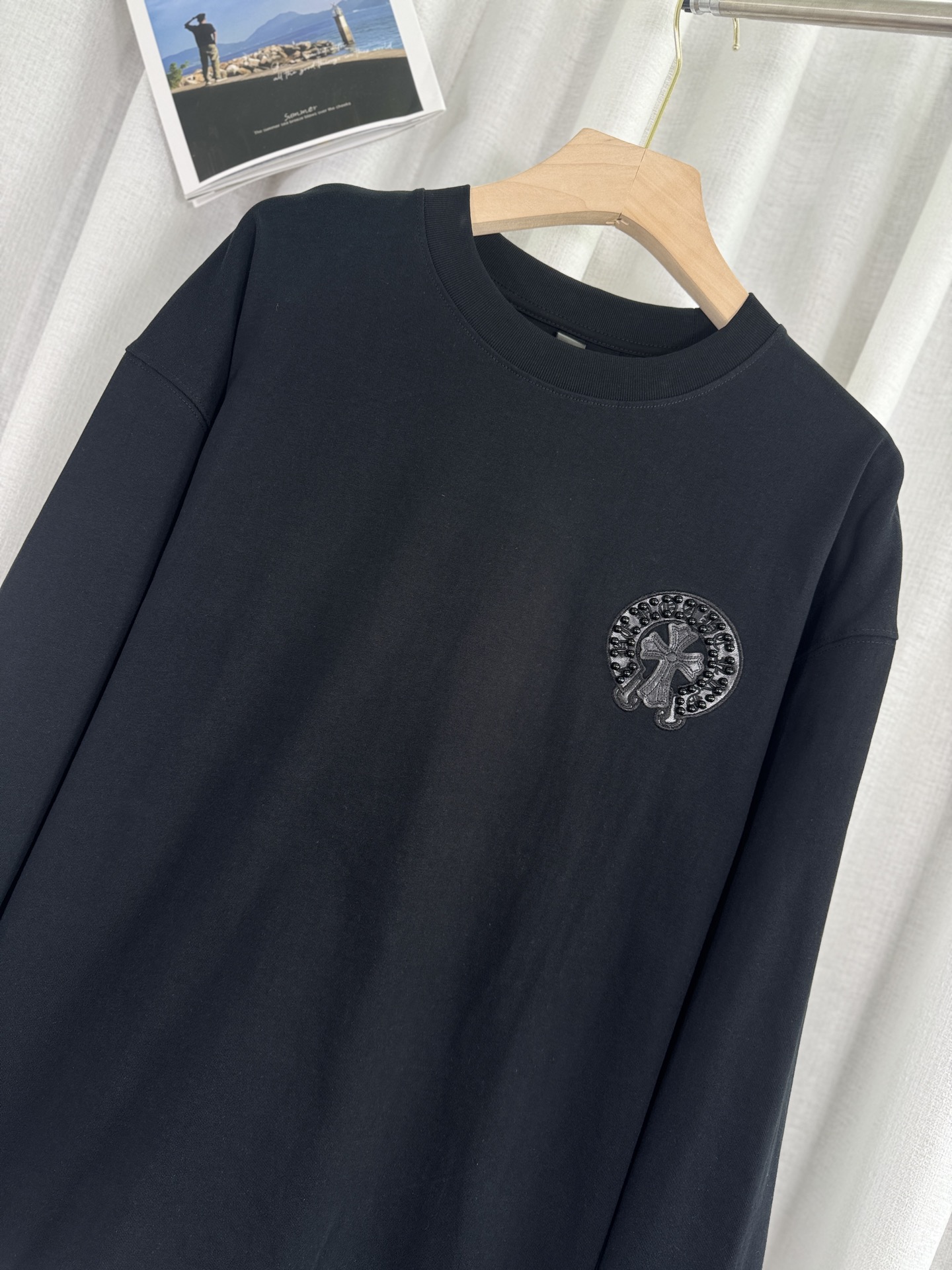 Chrome Hearts Camiseta de Manga Larga con Diseño de Brújula de Perlas 4 i1755320447614 7121 0 1