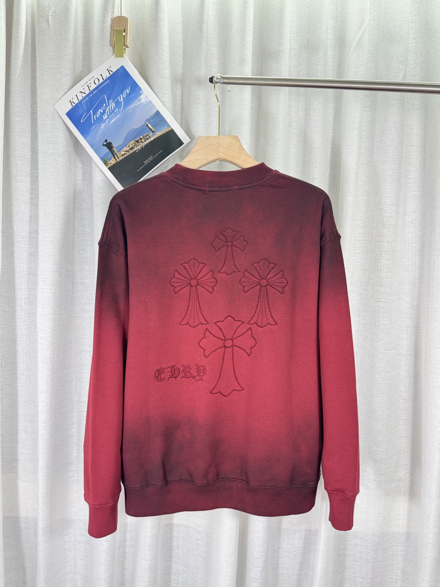 Chrome Hearts Sudadera Unisex Estampada, Diseño Moderno, 430g Algodón, Rojo/Negro 3 i1755323099454 6591 0 7