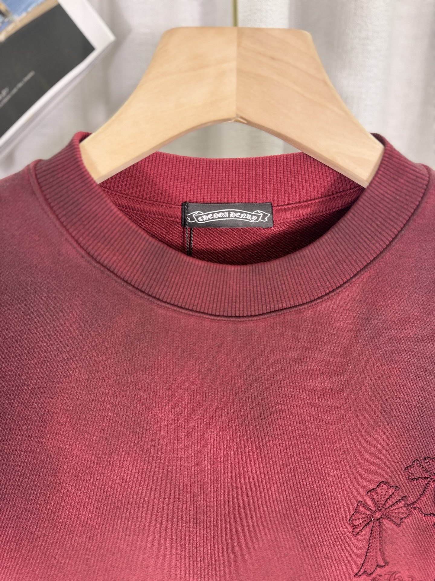 Chrome Hearts Sudadera Unisex Estampada, Diseño Moderno, 430g Algodón, Rojo/Negro 5 i1755323099509 6699 0 2