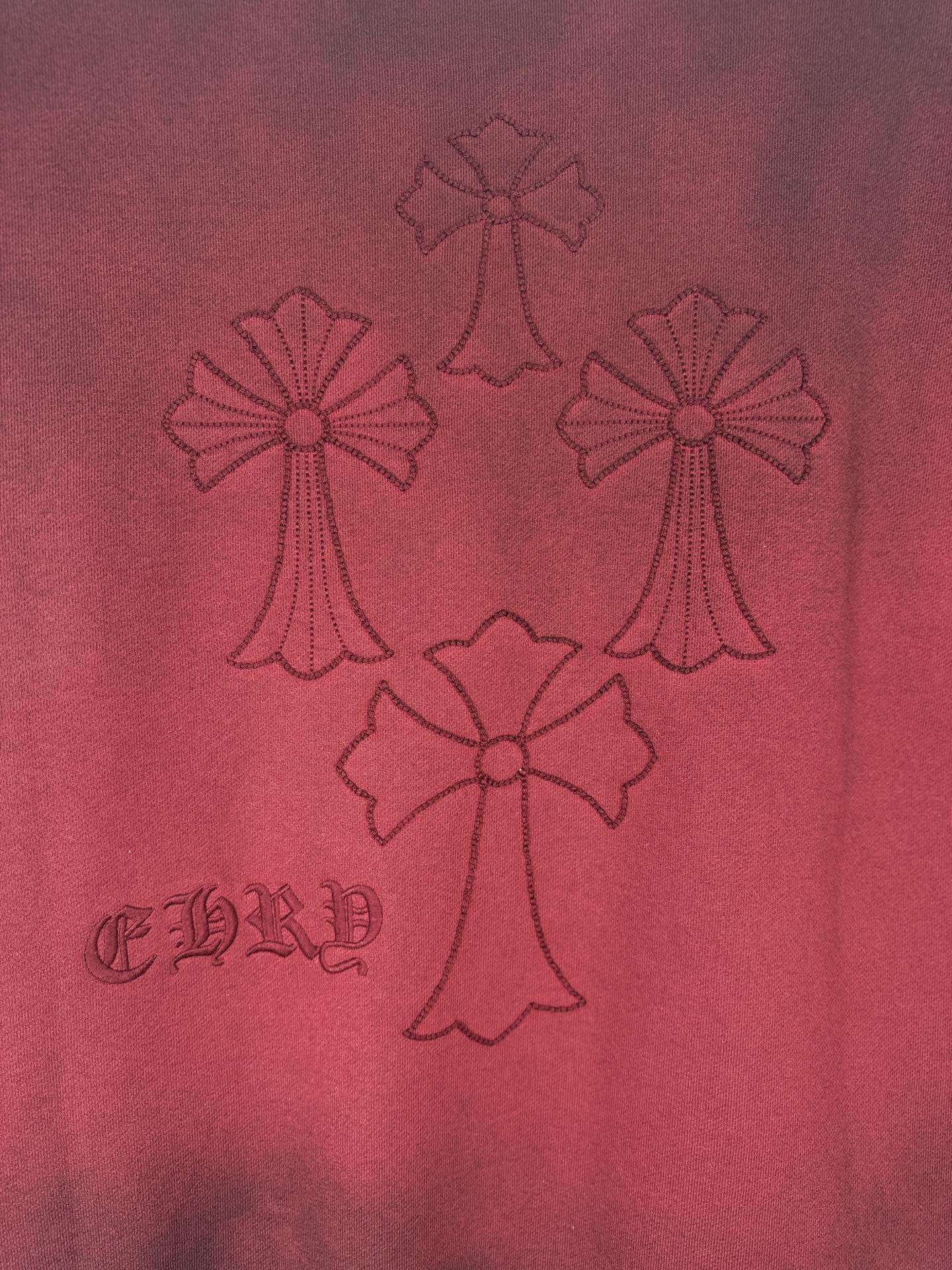 Chrome Hearts Sudadera Unisex Estampada, Diseño Moderno, 430g Algodón, Rojo/Negro 11 i1755323101002 1039 0 9