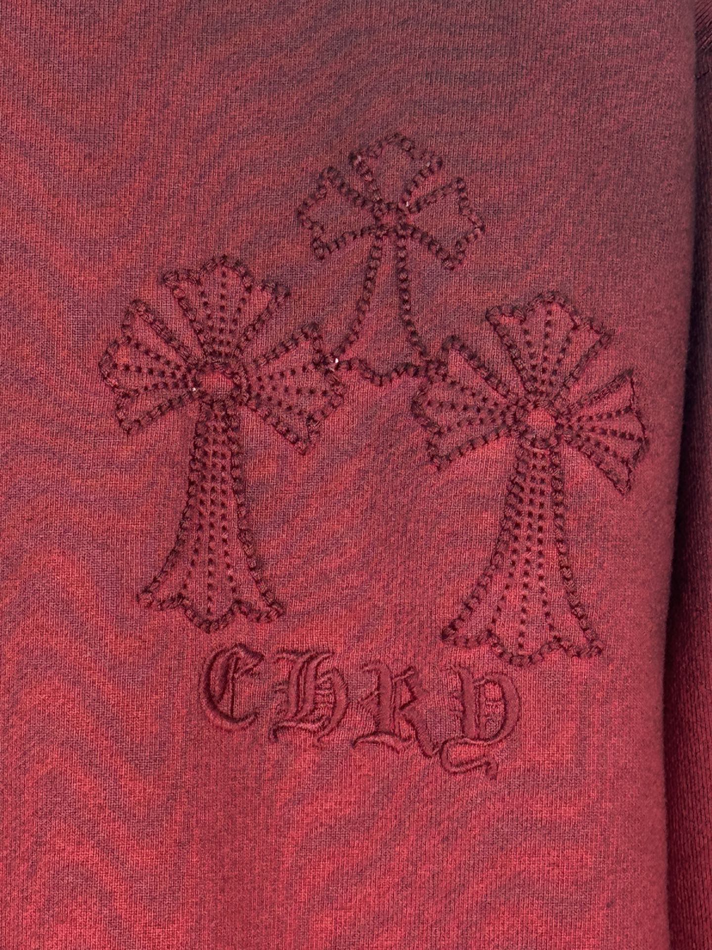 Chrome Hearts Sudadera Unisex Estampada, Diseño Moderno, 430g Algodón, Rojo/Negro 8 i1755323101014 9978 0 5