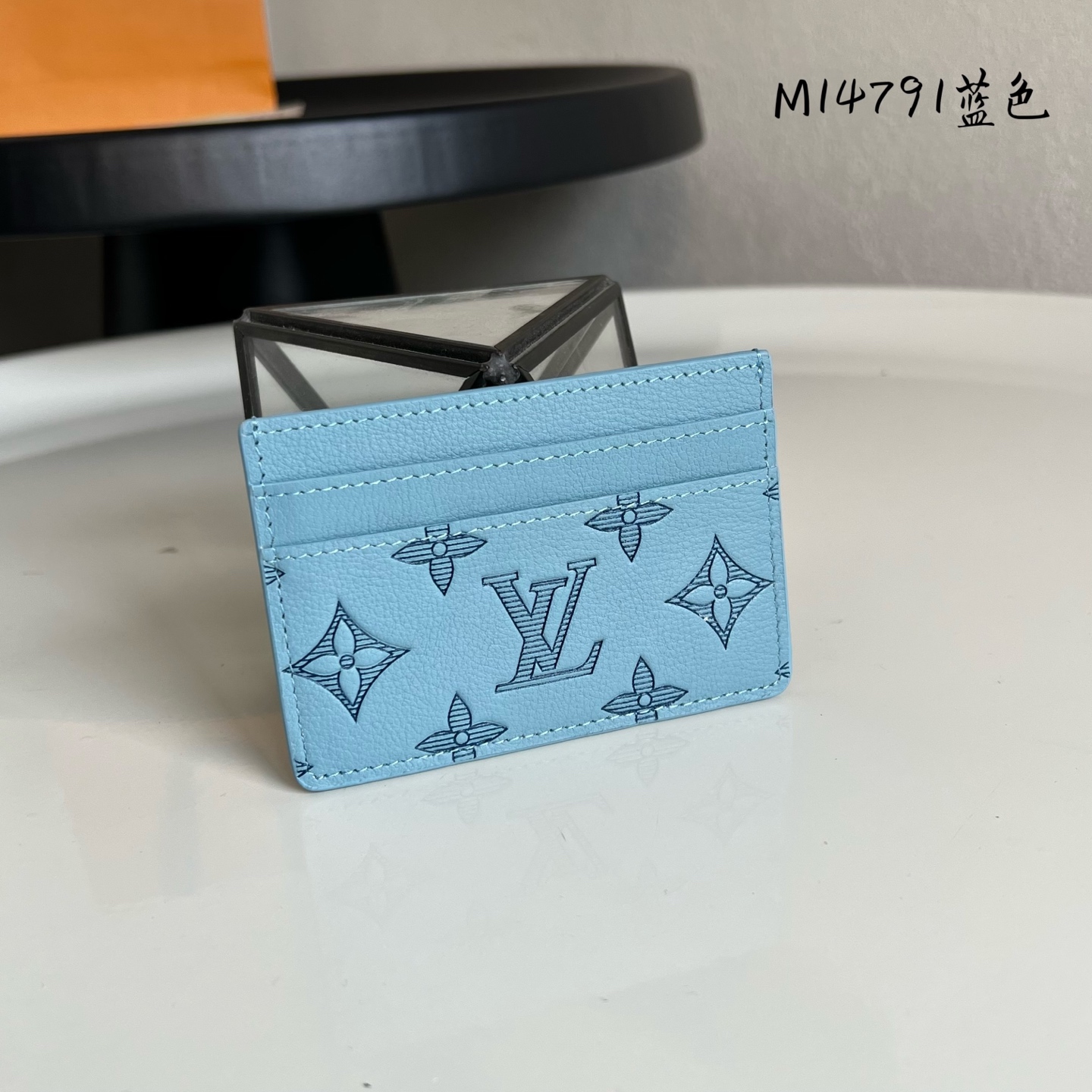 芯片版💕M14791蓝色 采用头层牛皮制作 此款采用全新Monogram Eclipse涂层帆布材质的卡