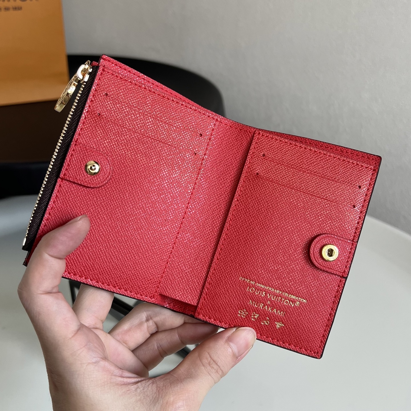 芯片版💕 顶级原单 M13420樱桃 Portefeuille Lisa 采用 Monogram 帆布制