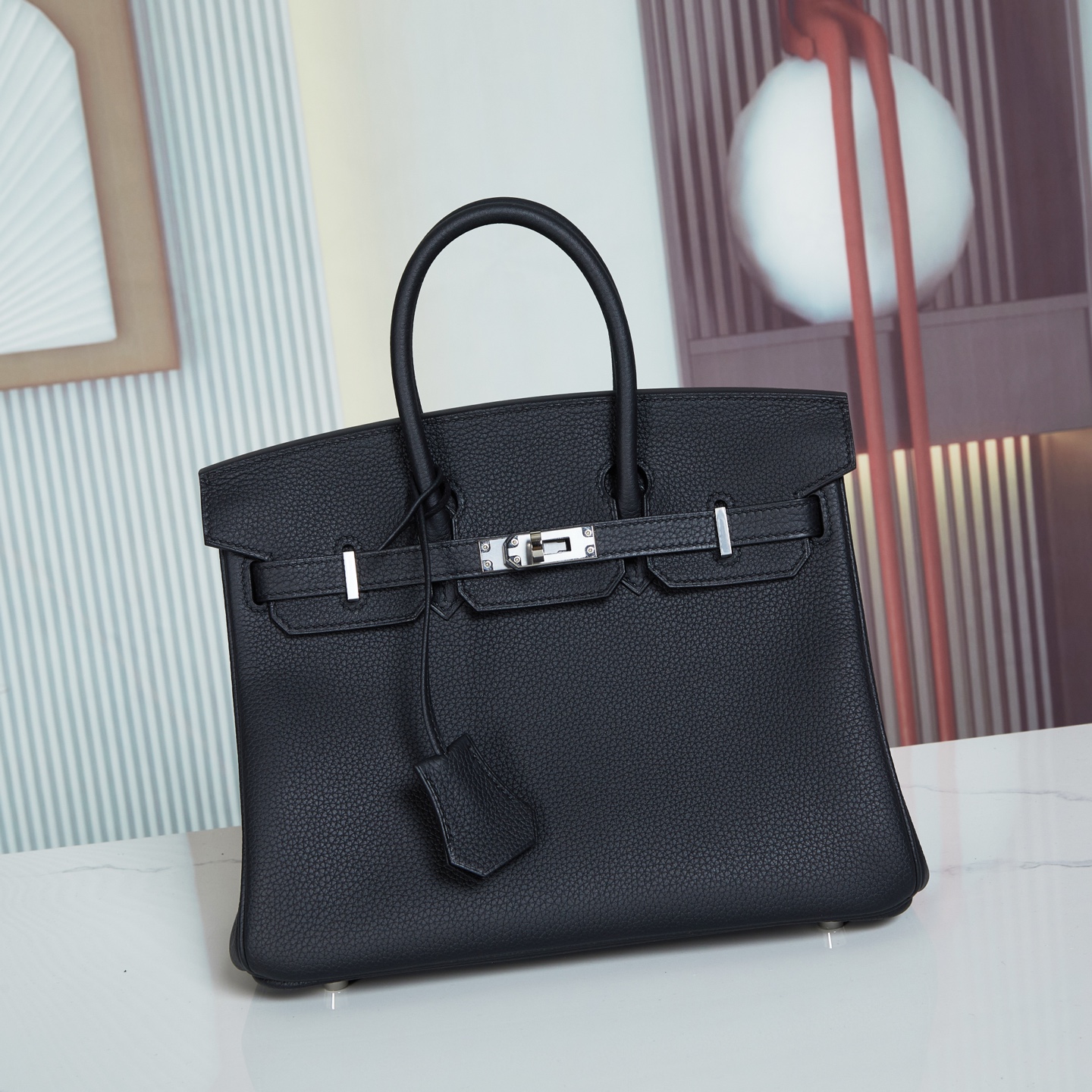 NO:698894,Birkin 25 platinum 25 Togo leather black silver buckle, fully hand-stitched imported wax thread, hand-made copper nails, all-steel hand-engraved font hardware, complete set of packaging, Hermes, Hermes,19860909Birkin25铂金25Togo皮黑色银扣 全手缝进口腊线 手打铜钉 全钢手刻字体五金 配全套包装,爱马仕,hermes,Hermes,,Bag