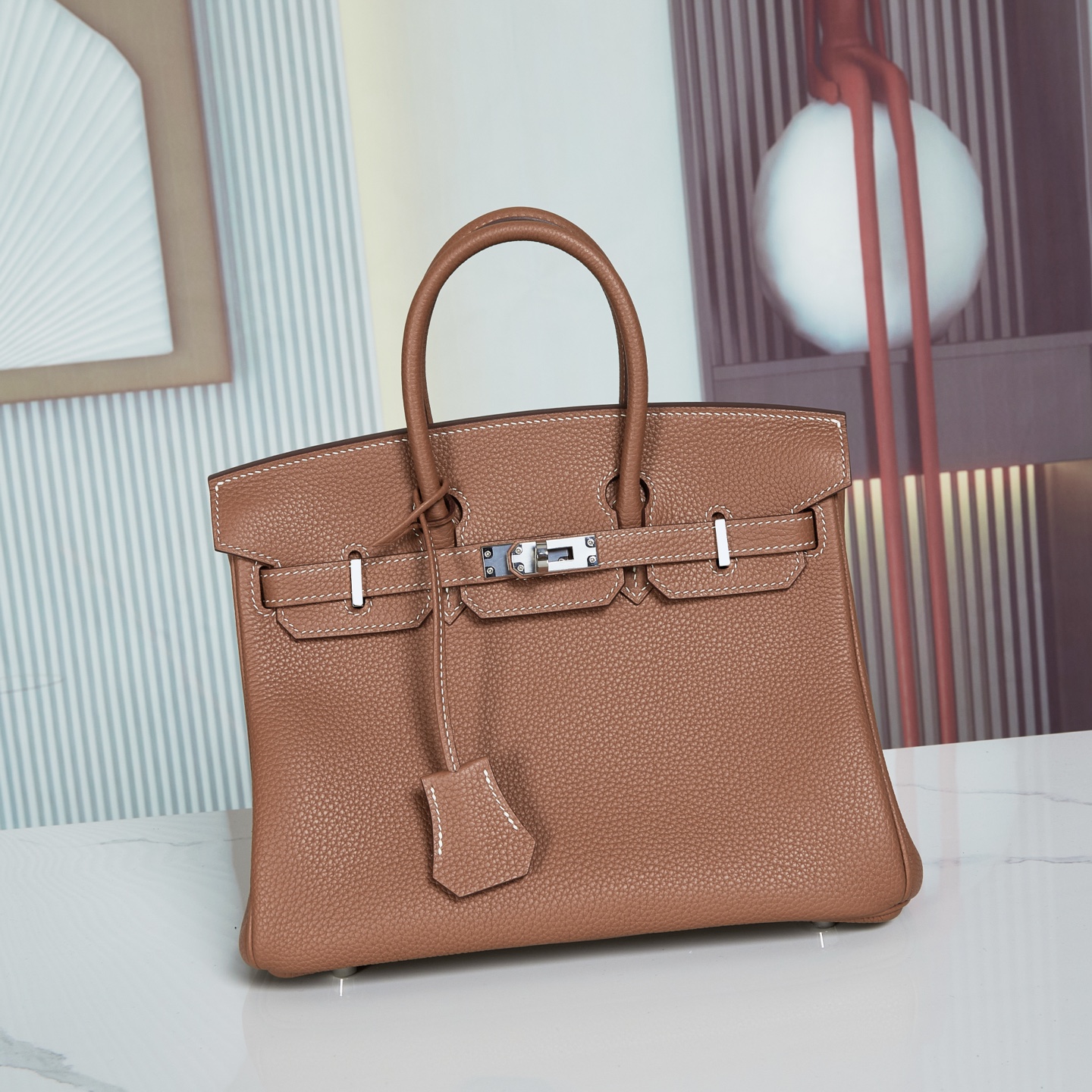 NO:698912,Birkin 25 platinum 25 Togo leather gold silver buckle, all hand-stitched imported wax thread, hand-made copper nails, all-steel hand-engraved font hardware, complete set of packaging, Hermes, Hermes,19860909Birkin25铂金25Togo皮金粽色银扣 全手缝进口腊线 手打铜钉 全钢手刻字体五金 配全套包装,爱马仕,hermes,Hermes,,Bag