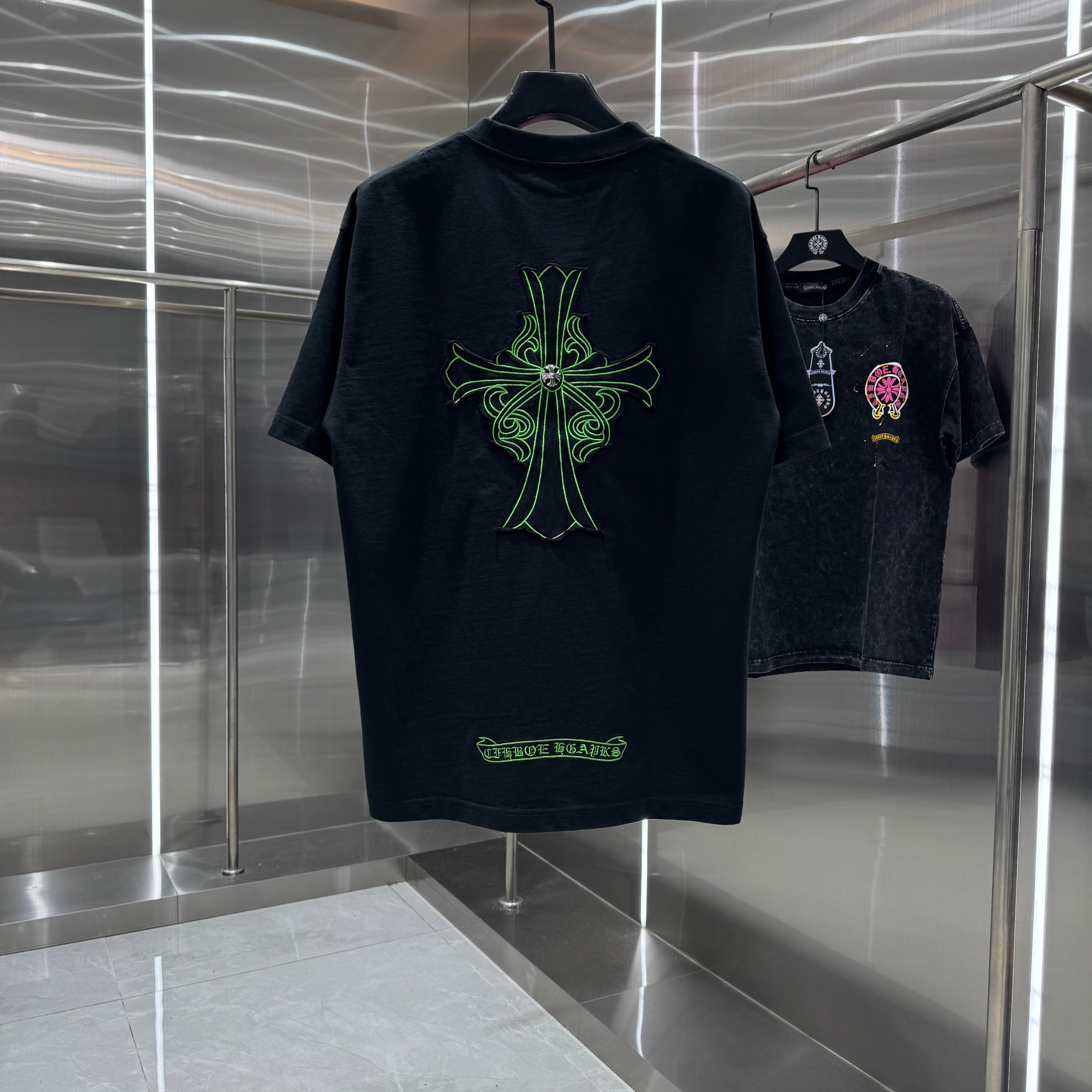 Chrome Hearts 克罗心 CH 春夏新款 2026 重工水洗贴布绣 万针刺绣工艺短袖T恤 重工面料300克重