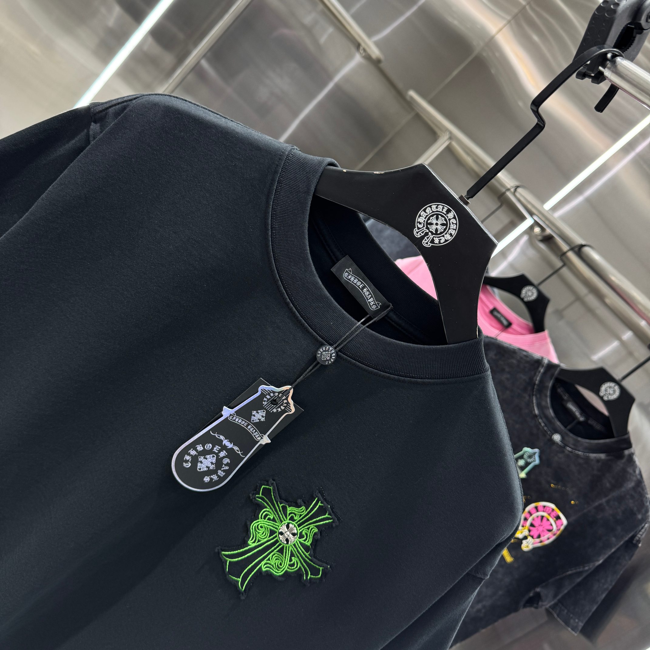 Chrome Hearts 克罗心 CH 春夏新款 2026 重工水洗贴布绣 万针刺绣工艺短袖T恤 重工面料300克重