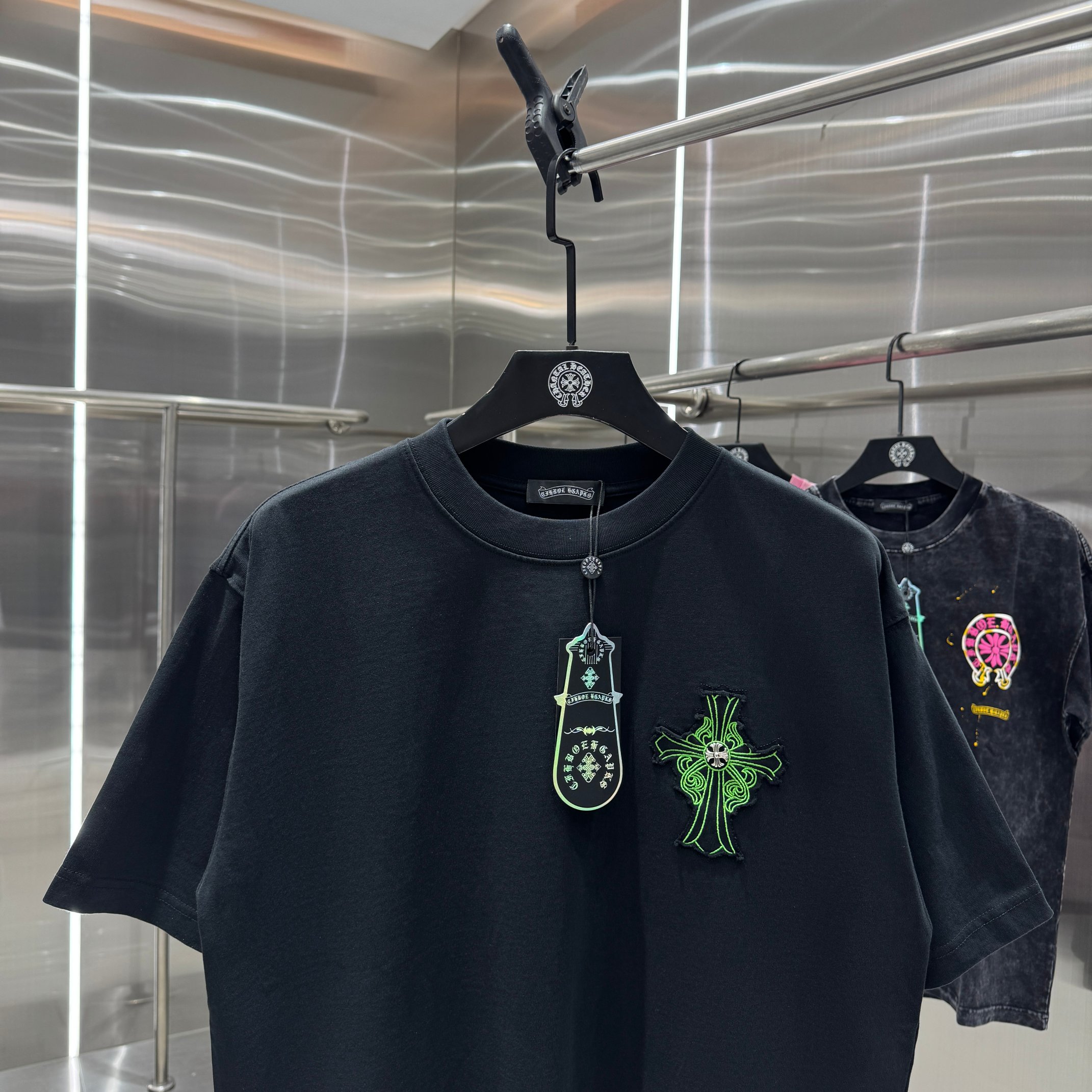 Chrome Hearts 克罗心 CH 春夏新款 2026 重工水洗贴布绣 万针刺绣工艺短袖T恤 重工面料300克重