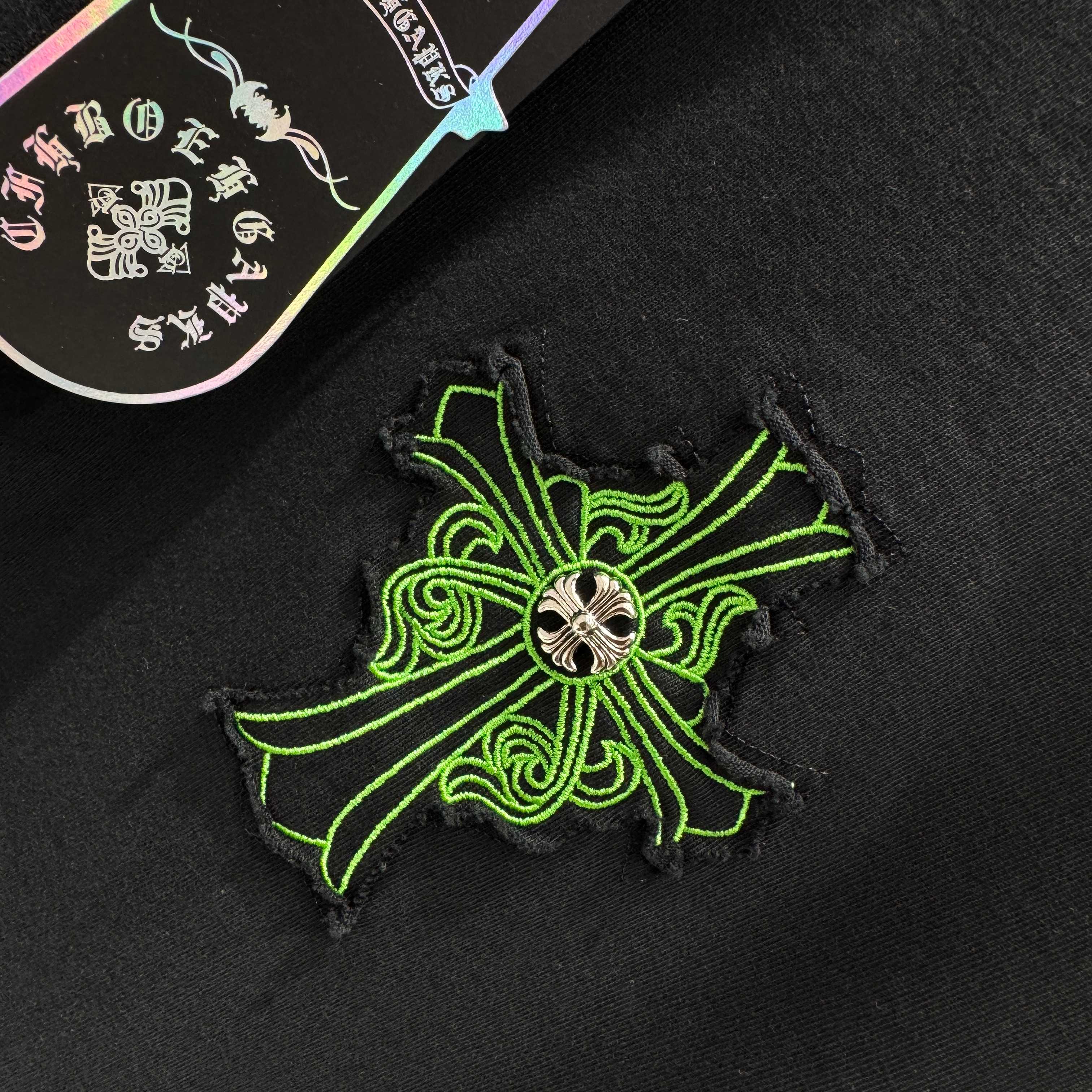 Chrome Hearts 克罗心 CH 春夏新款 2026 重工水洗贴布绣 万针刺绣工艺短袖T恤 重工面料300克重