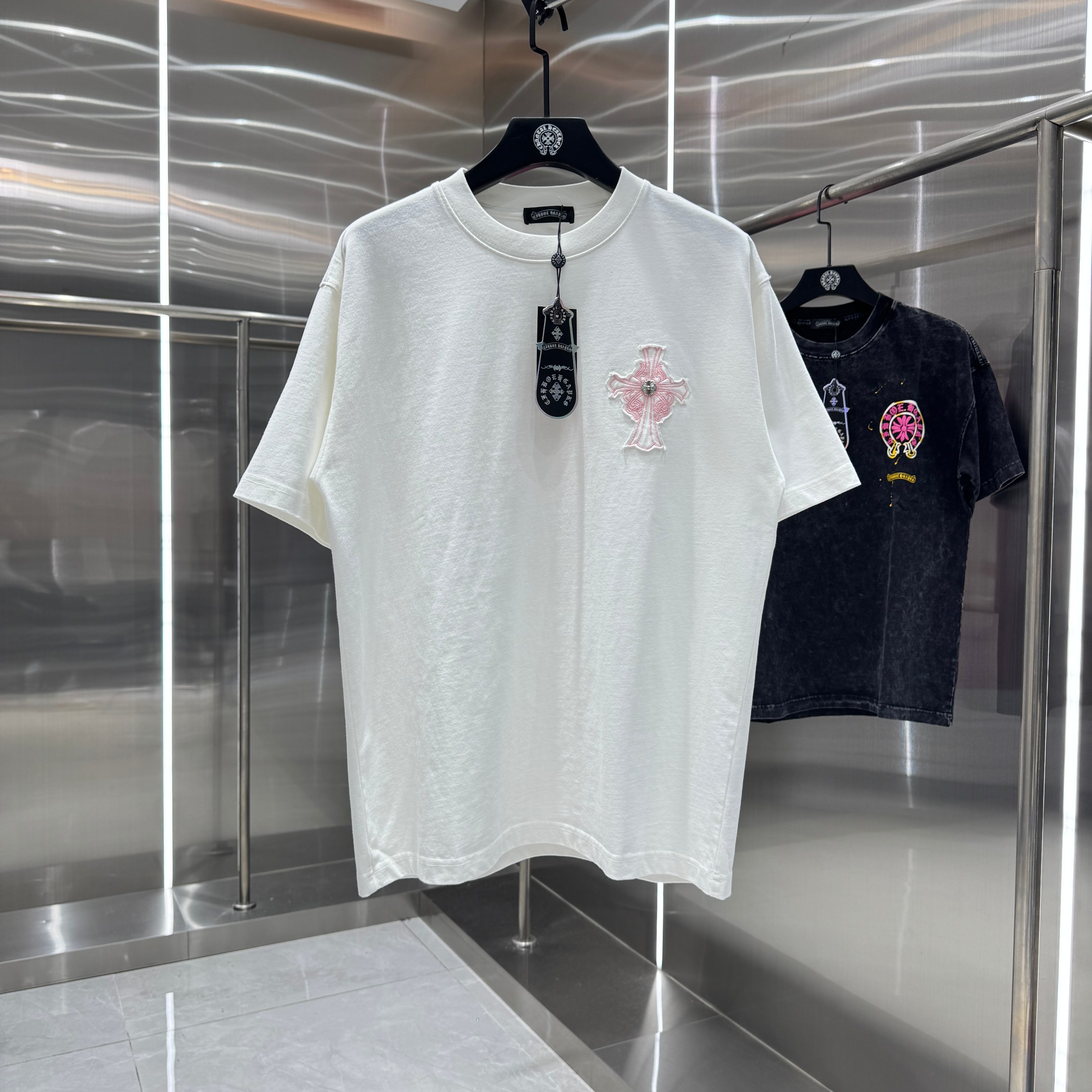 Chrome Hearts 克罗心 CH 春夏新款 2026 重工水洗贴布绣 万针刺绣工艺短袖T恤 重工面料300克重