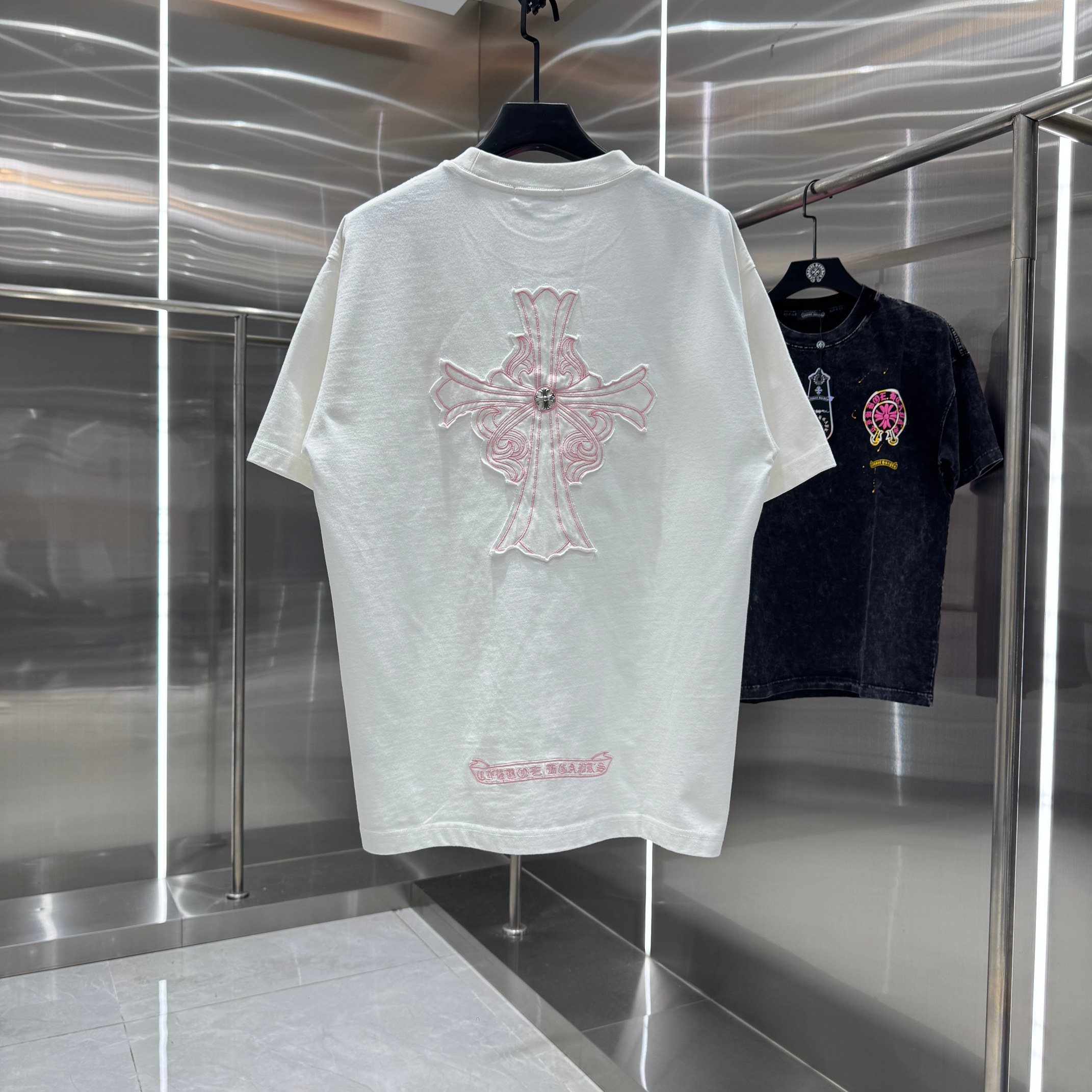 Chrome Hearts 克罗心 CH 春夏新款 2026 重工水洗贴布绣 万针刺绣工艺短袖T恤 重工面料300克重