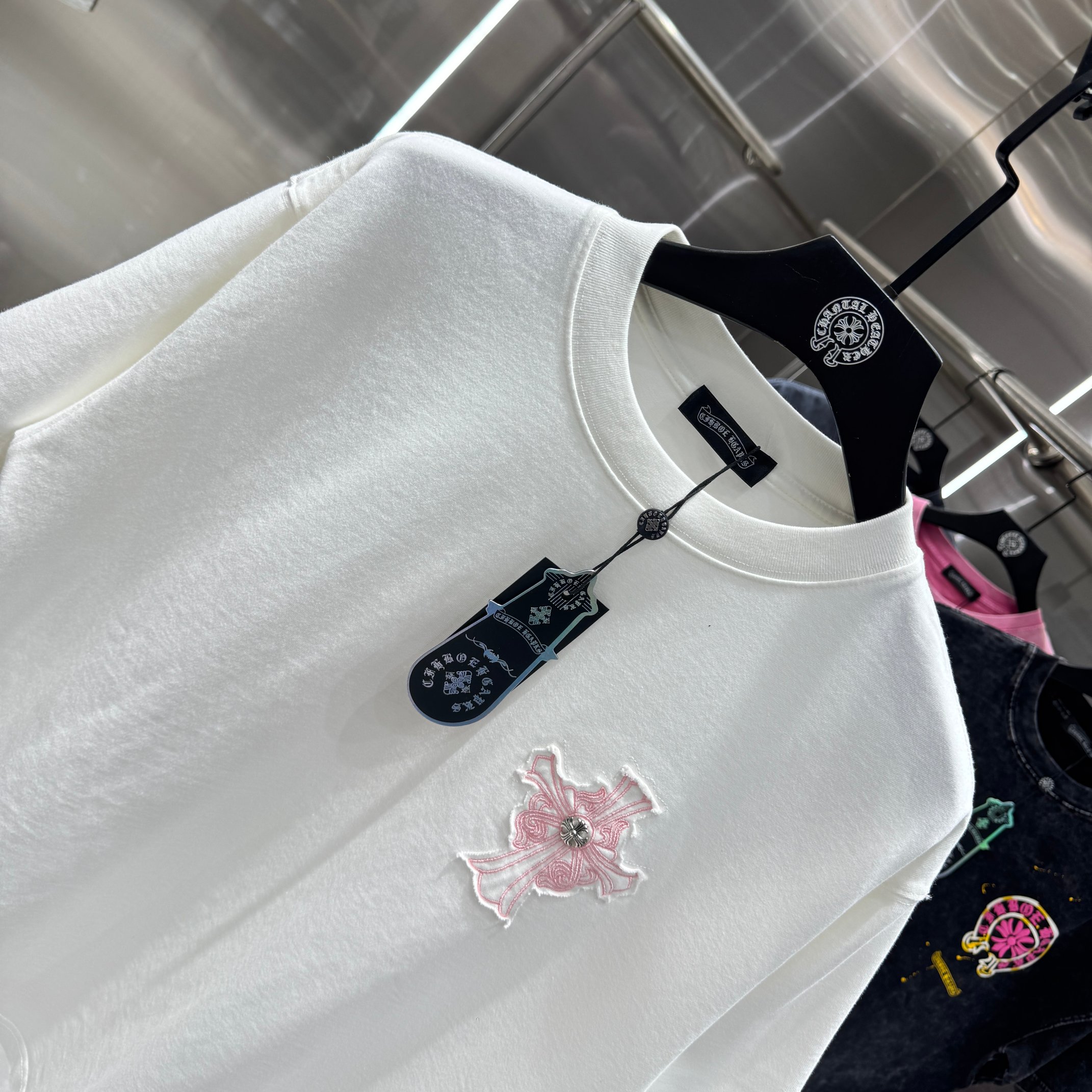 Chrome Hearts 克罗心 CH 春夏新款 2026 重工水洗贴布绣 万针刺绣工艺短袖T恤 重工面料300克重