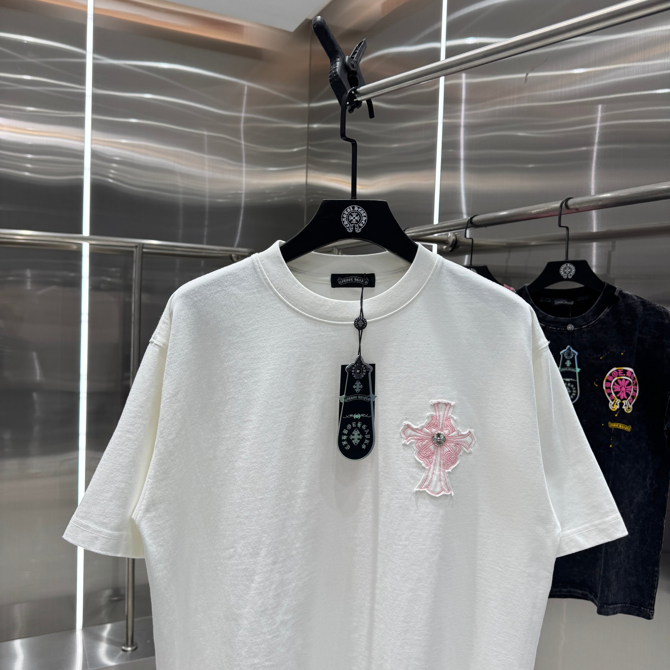 Chrome Hearts 克罗心 CH 春夏新款 2026 重工水洗贴布绣 万针刺绣工艺短袖T恤 重工面料300克重