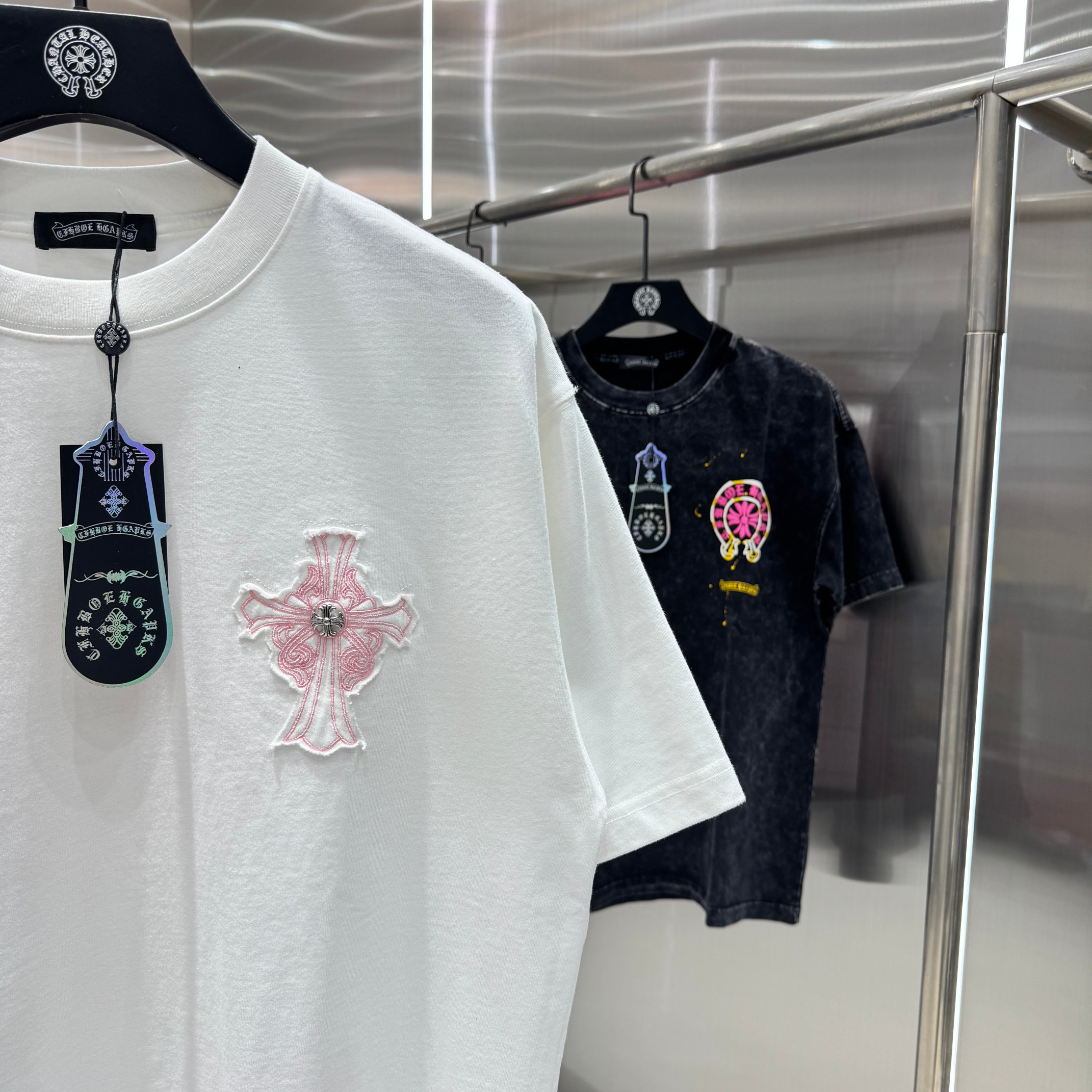 Chrome Hearts 克罗心 CH 春夏新款 2026 重工水洗贴布绣 万针刺绣工艺短袖T恤 重工面料300克重
