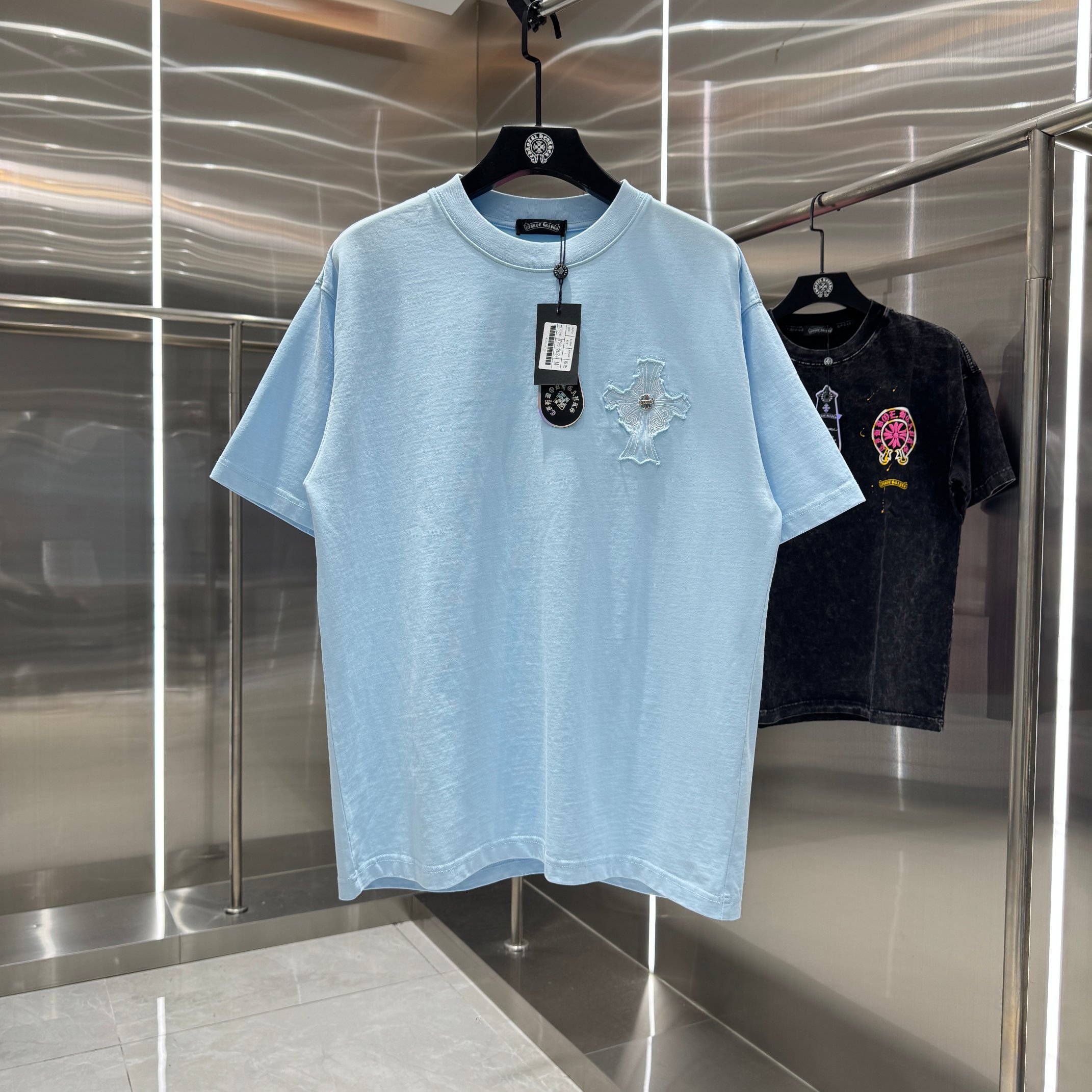 Chrome Hearts 克罗心 CH 春夏新款 2026 重工水洗贴布绣 万针刺绣工艺短袖T恤 重工面料300克重