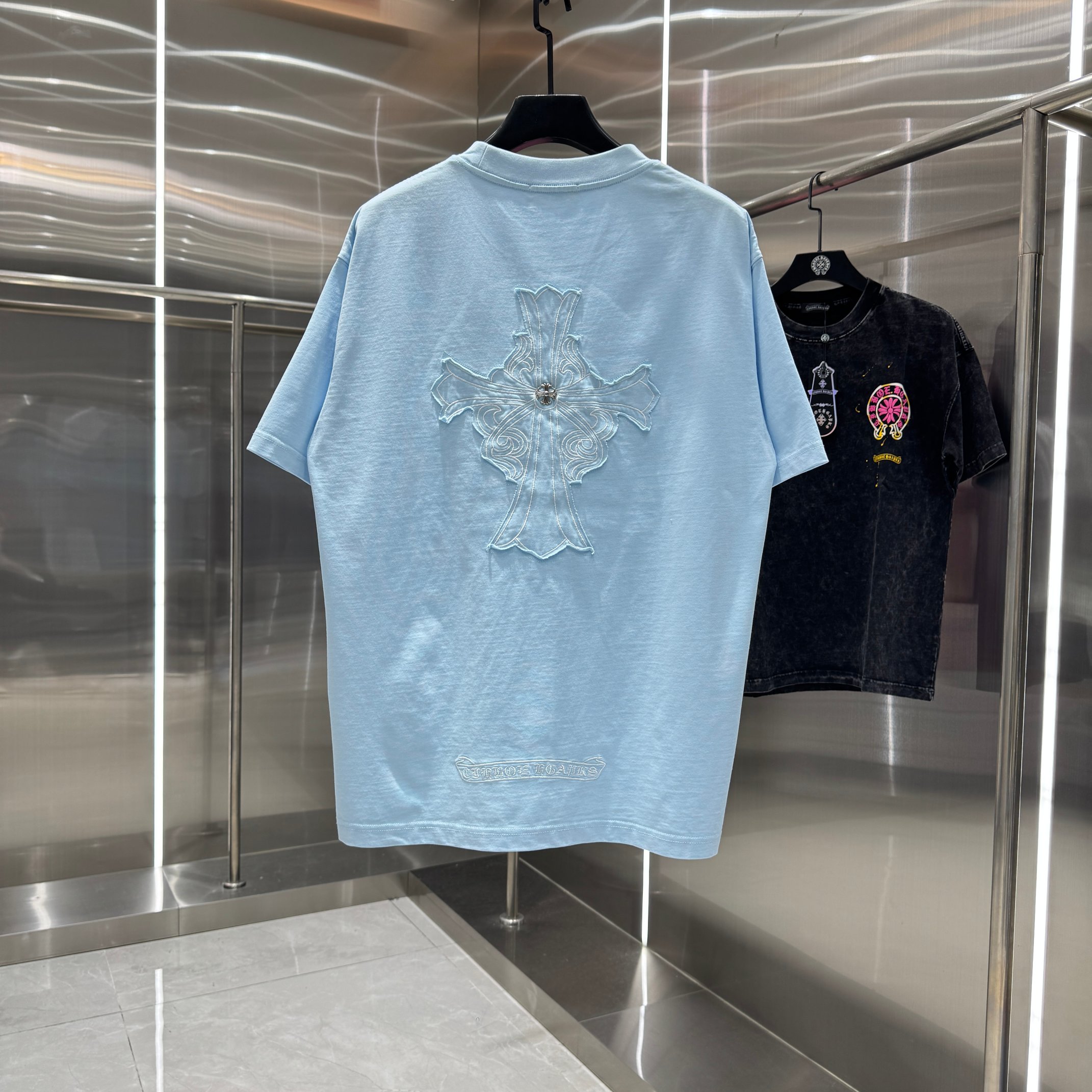 Chrome Hearts 克罗心 CH 春夏新款 2026 重工水洗贴布绣 万针刺绣工艺短袖T恤 重工面料300克重