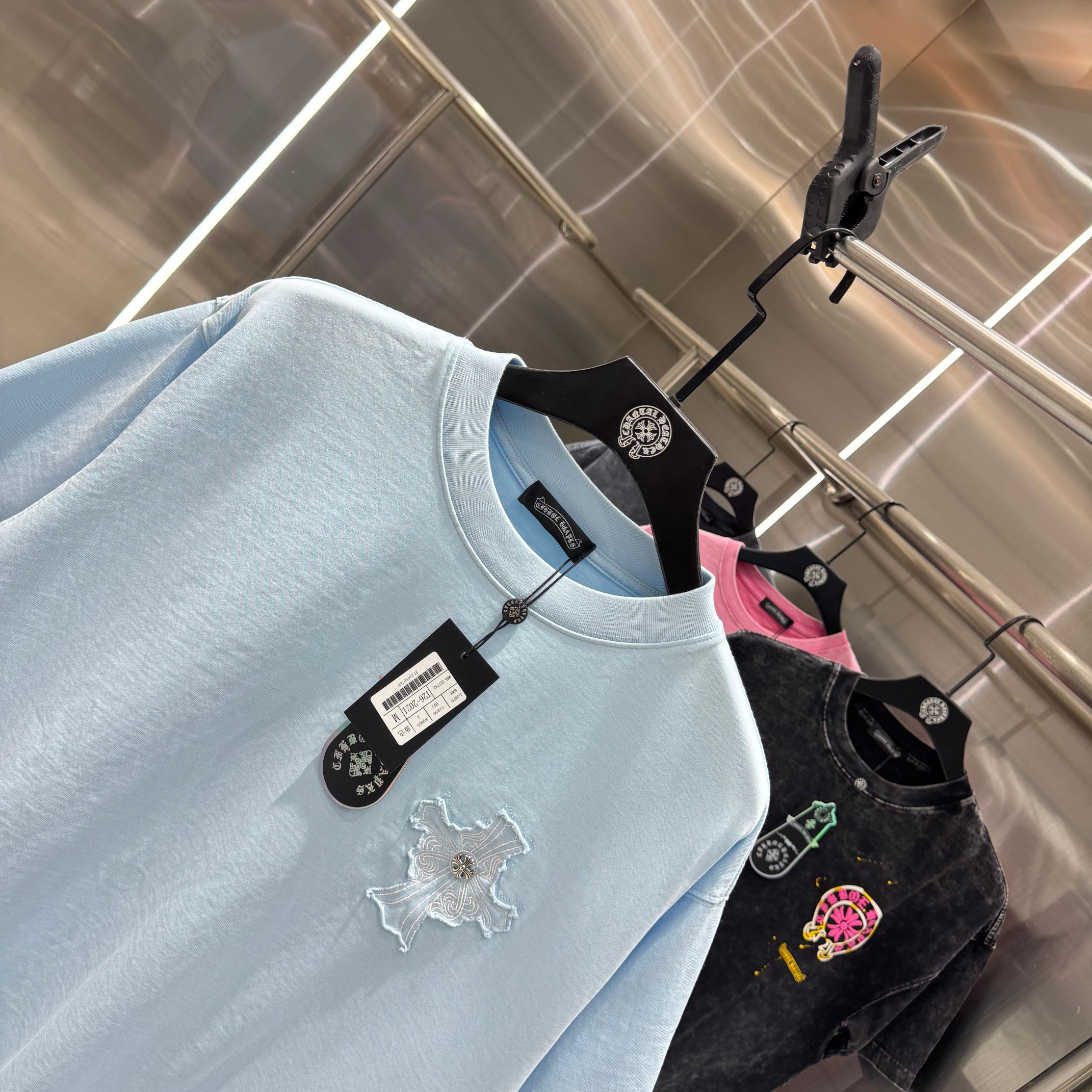 Chrome Hearts 克罗心 CH 春夏新款 2026 重工水洗贴布绣 万针刺绣工艺短袖T恤 重工面料300克重