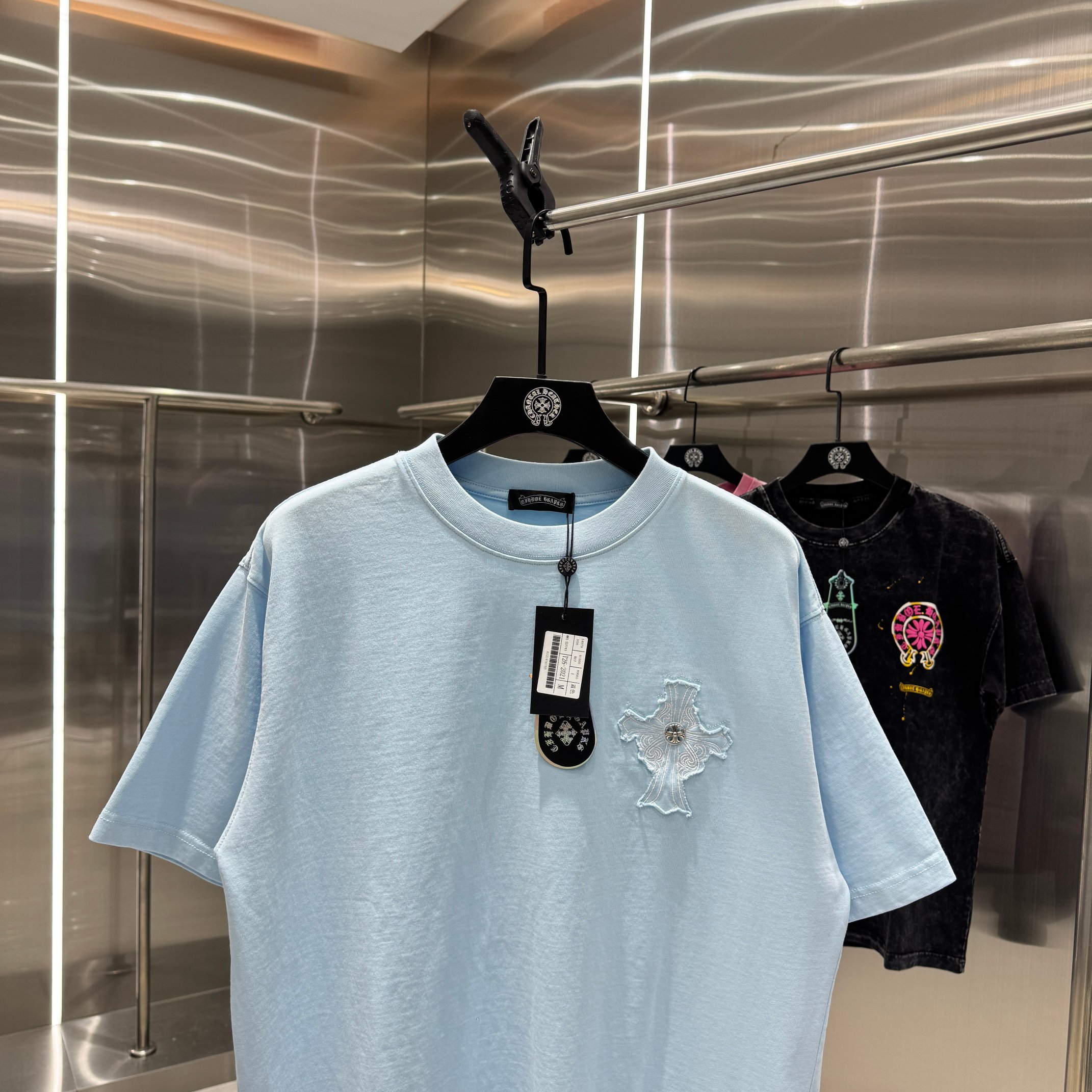 Chrome Hearts 克罗心 CH 春夏新款 2026 重工水洗贴布绣 万针刺绣工艺短袖T恤 重工面料300克重
