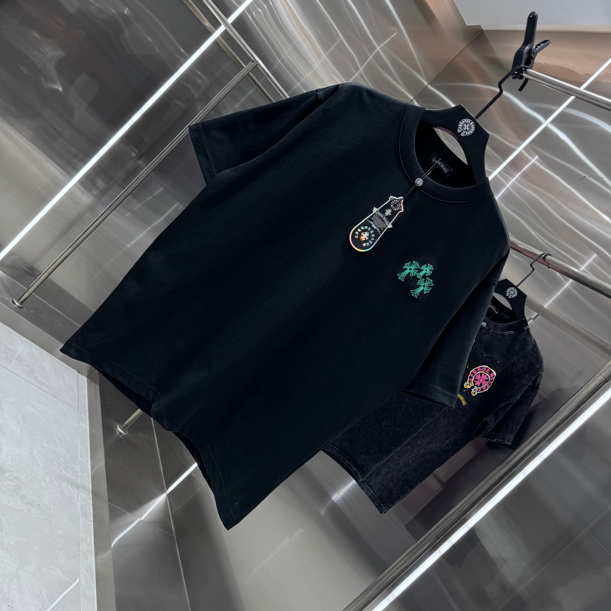Chrome Hearts 克罗心 CH 春夏新款 2026 怀旧印花 万针刺绣工艺短袖T恤 重工面料300克重