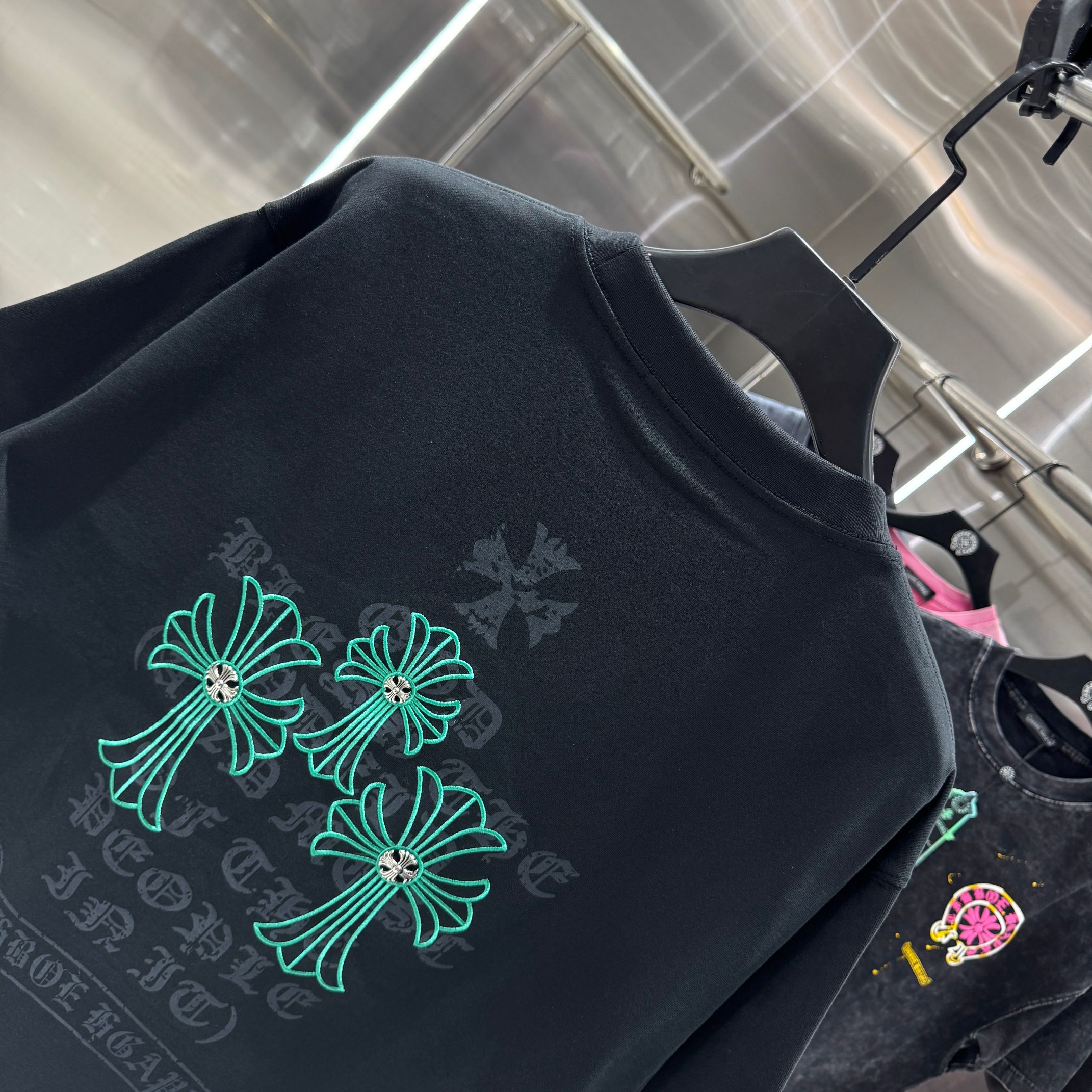 Chrome Hearts 克罗心 CH 春夏新款 2026 怀旧印花 万针刺绣工艺短袖T恤 重工面料300克重