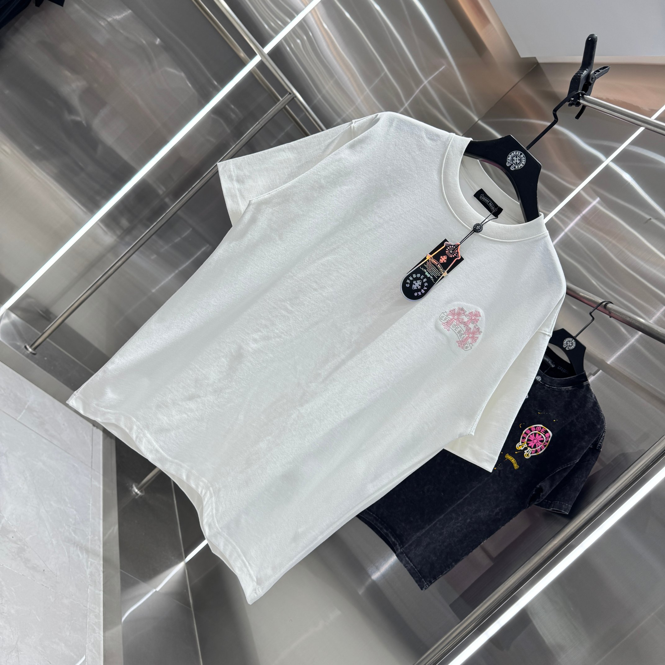 Chrome Hearts 克罗心 CH 春夏新款 2026 怀旧印花 万针刺绣工艺短袖T恤 重工面料300克重