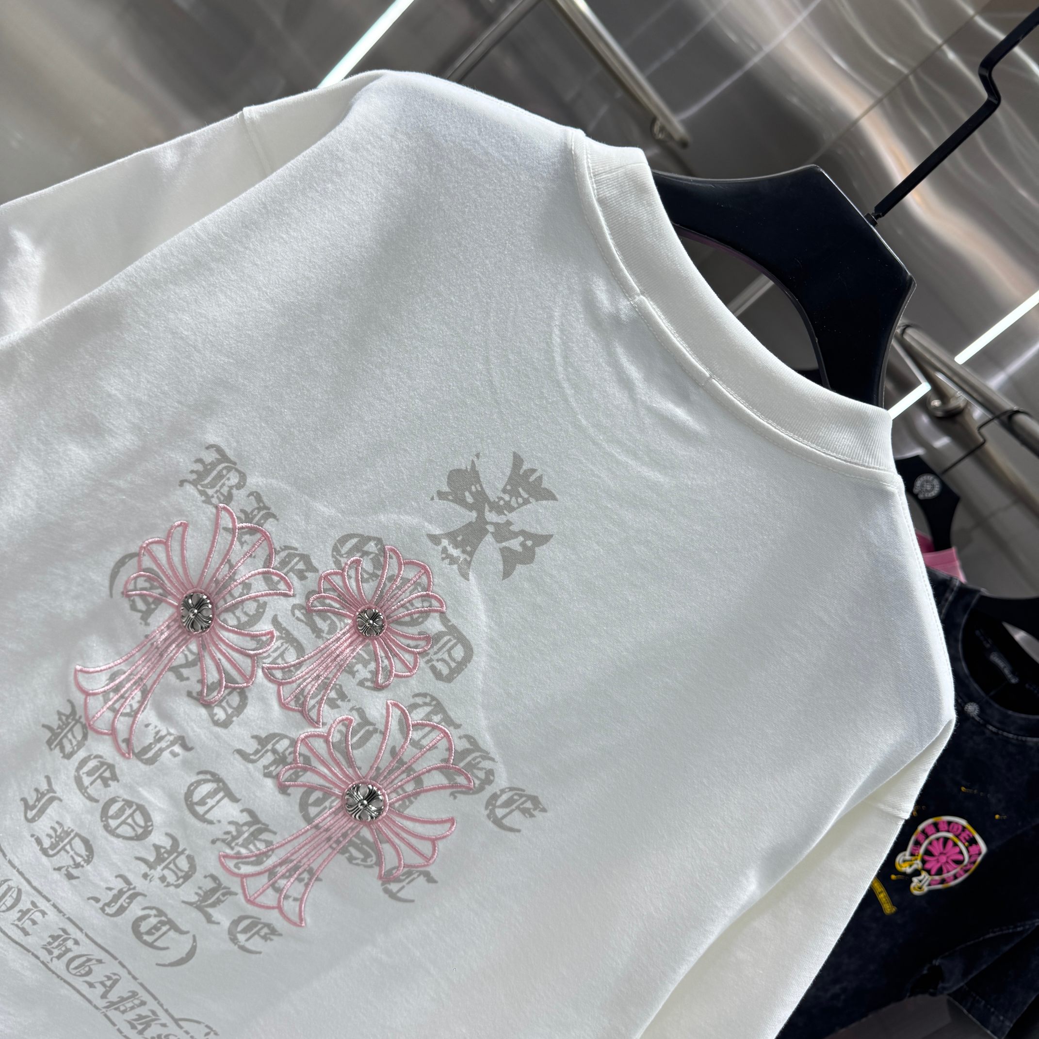 Chrome Hearts 克罗心 CH 春夏新款 2026 怀旧印花 万针刺绣工艺短袖T恤 重工面料300克重