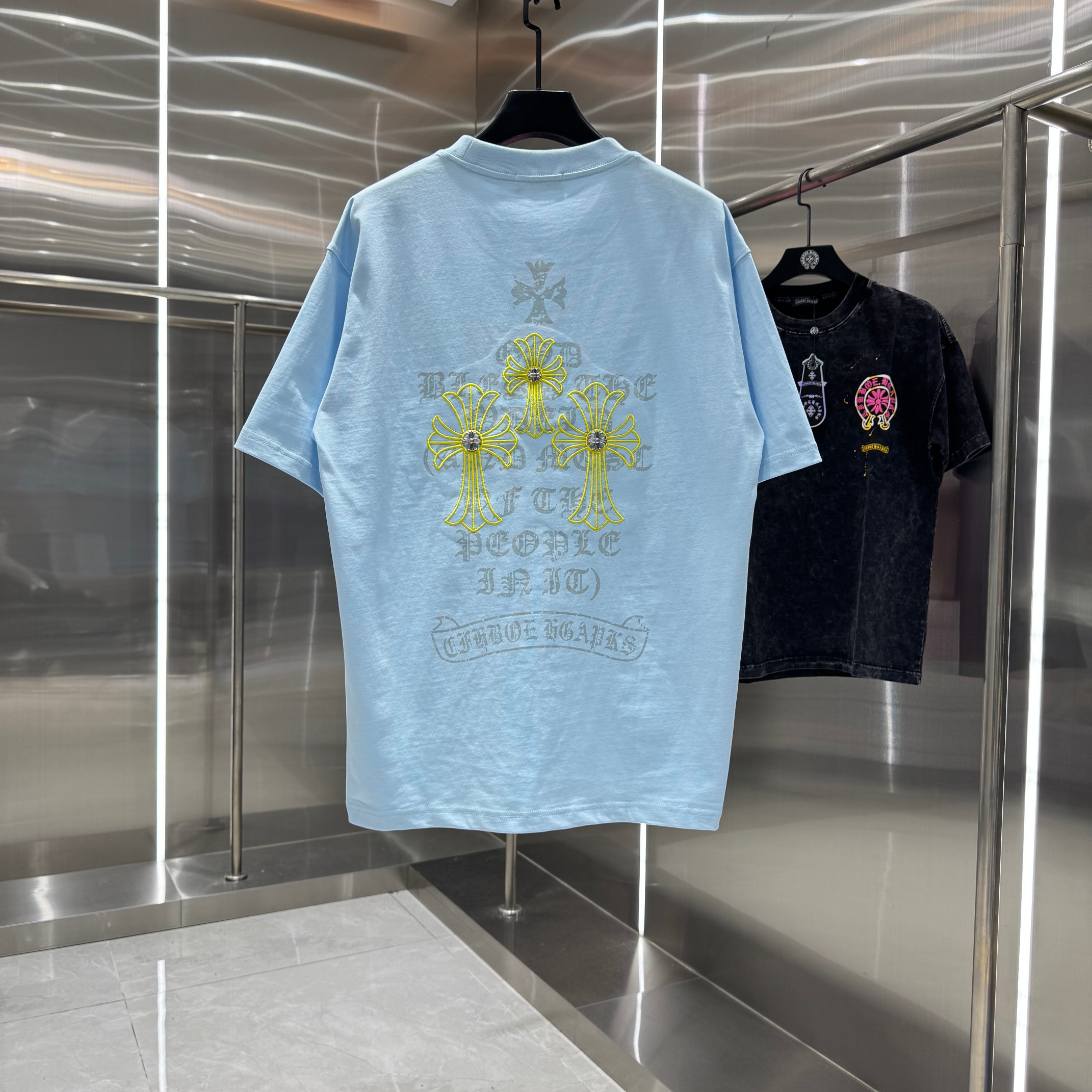 Chrome Hearts 克罗心 CH 春夏新款 2026 怀旧印花 万针刺绣工艺短袖T恤 重工面料300克重