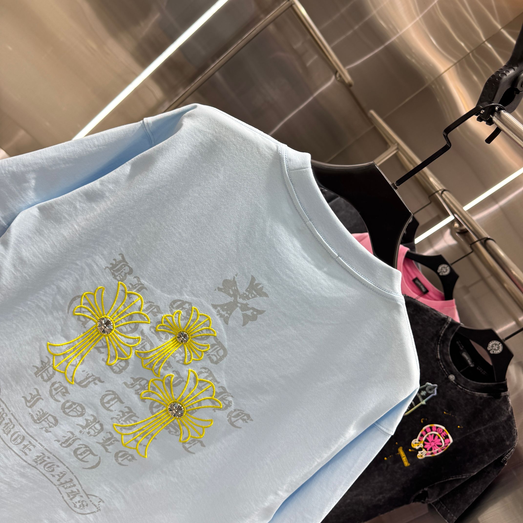 Chrome Hearts 克罗心 CH 春夏新款 2026 怀旧印花 万针刺绣工艺短袖T恤 重工面料300克重