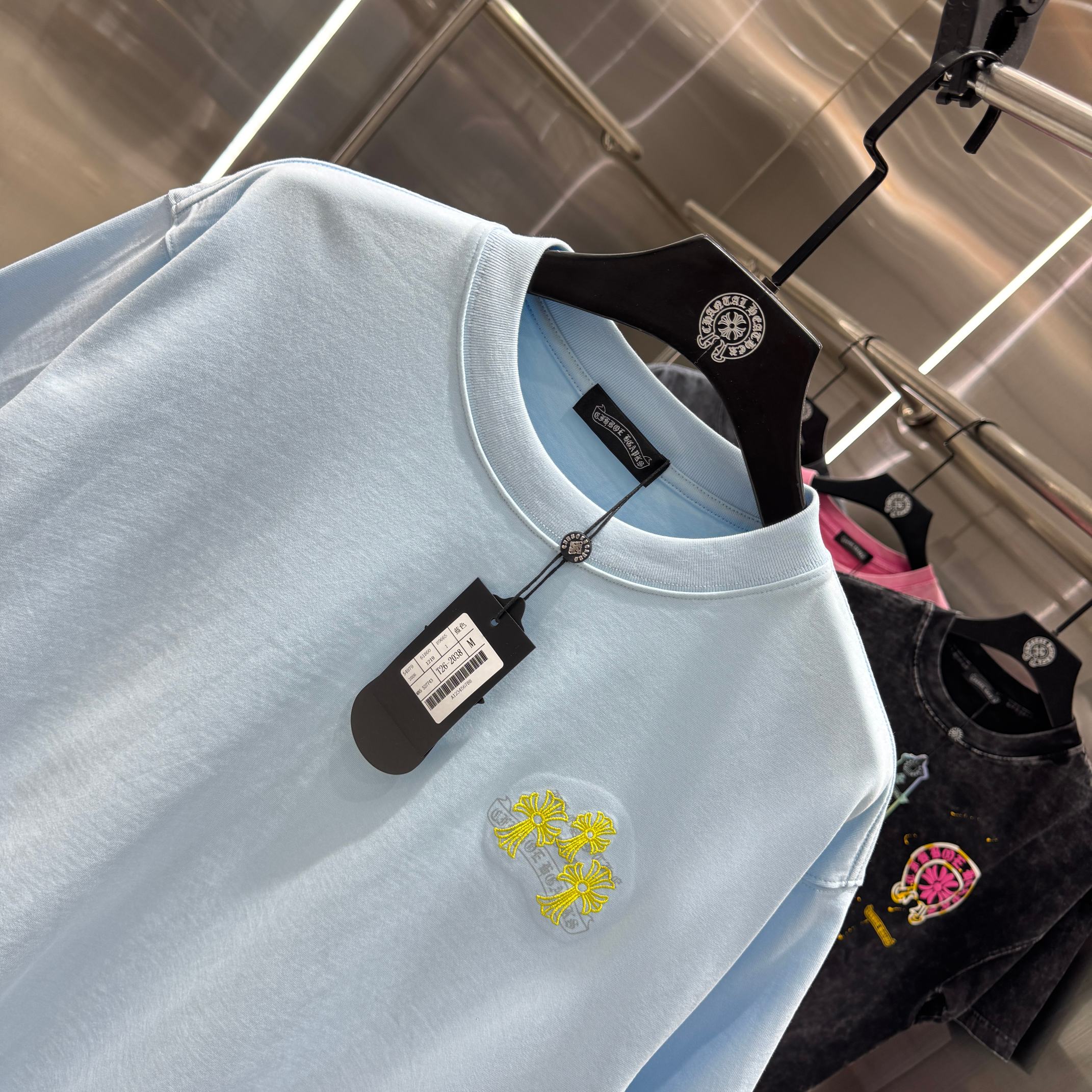 Chrome Hearts 克罗心 CH 春夏新款 2026 怀旧印花 万针刺绣工艺短袖T恤 重工面料300克重