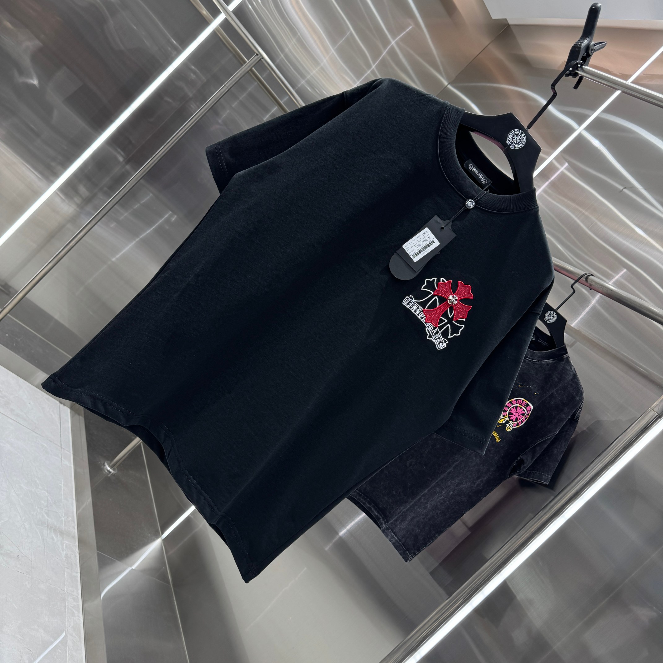 Chrome Hearts 克罗心 CH 春夏新款 2026 重工水洗贴皮绣工艺短袖T恤 重工面料300克重