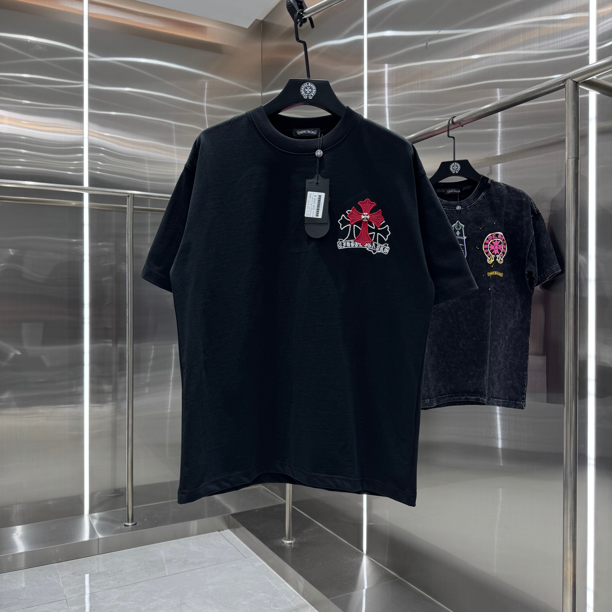 Chrome Hearts 克罗心 CH 春夏新款 2026 重工水洗贴皮绣工艺短袖T恤 重工面料300克重