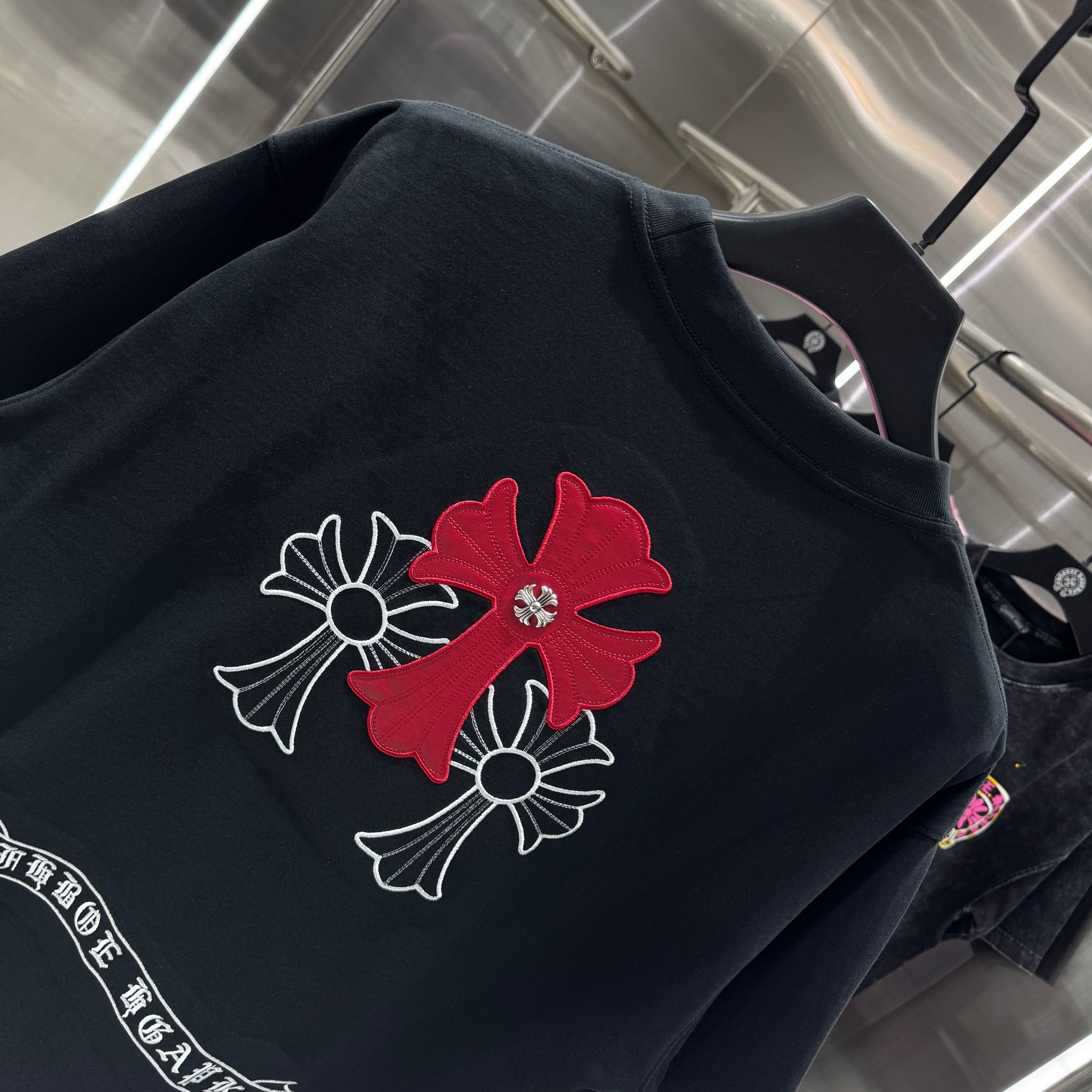 Chrome Hearts 克罗心 CH 春夏新款 2026 重工水洗贴皮绣工艺短袖T恤 重工面料300克重