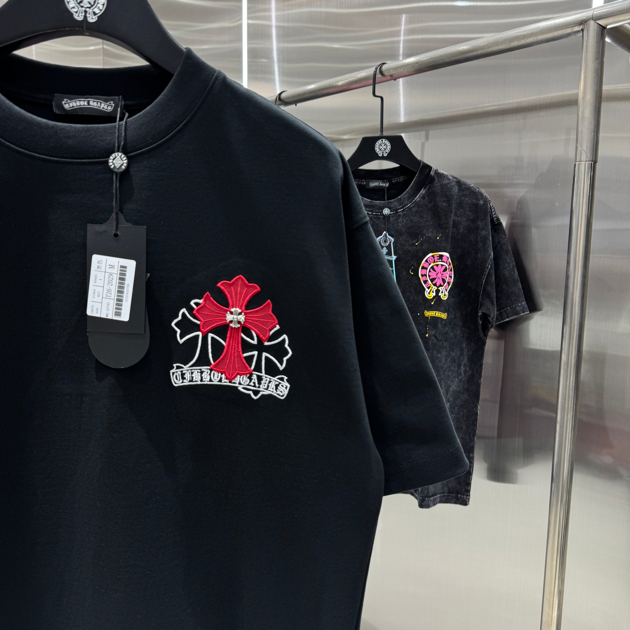 Chrome Hearts 克罗心 CH 春夏新款 2026 重工水洗贴皮绣工艺短袖T恤 重工面料300克重