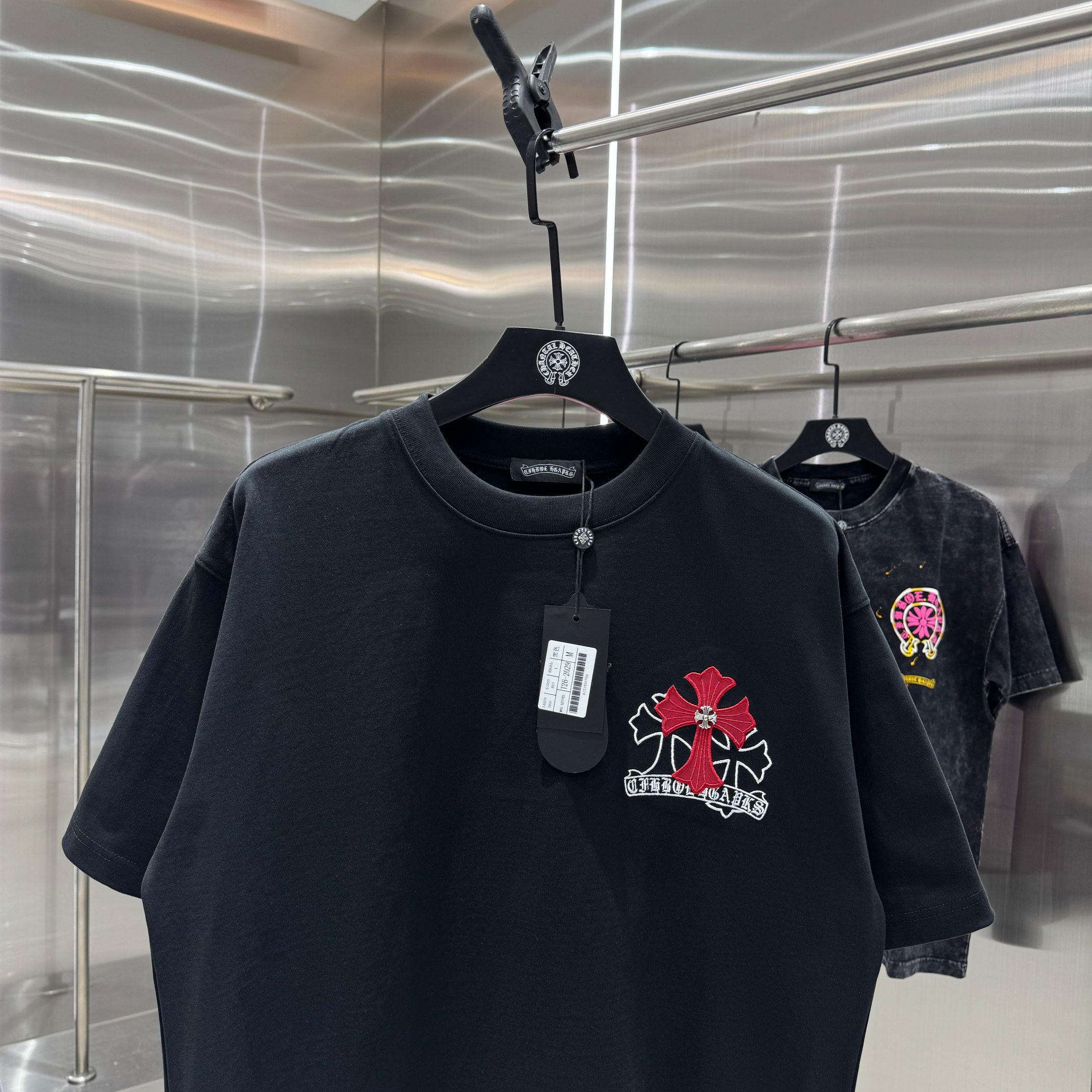 Chrome Hearts 克罗心 CH 春夏新款 2026 重工水洗贴皮绣工艺短袖T恤 重工面料300克重