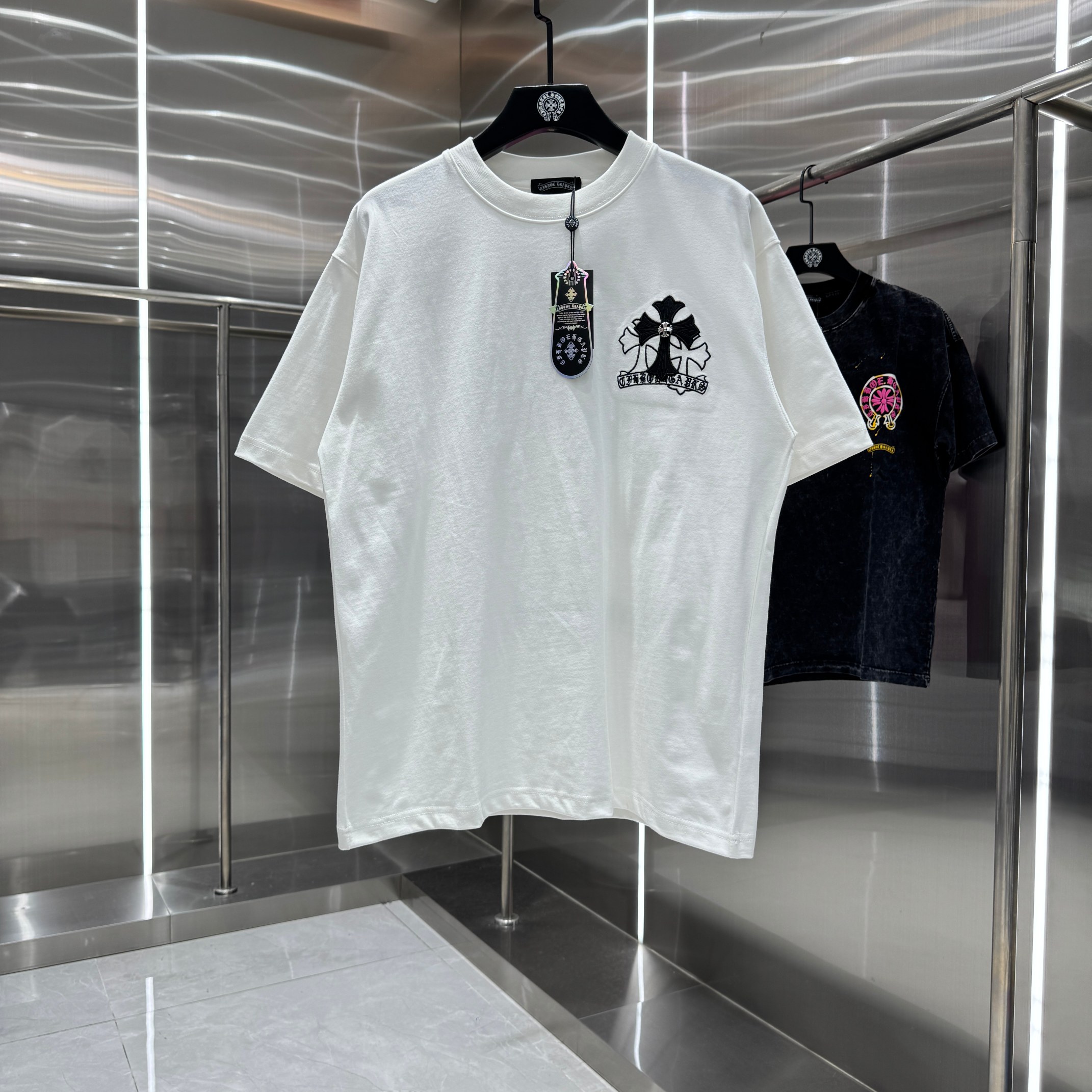 Chrome Hearts 克罗心 CH 春夏新款 2026 重工水洗贴皮绣工艺短袖T恤 重工面料300克重