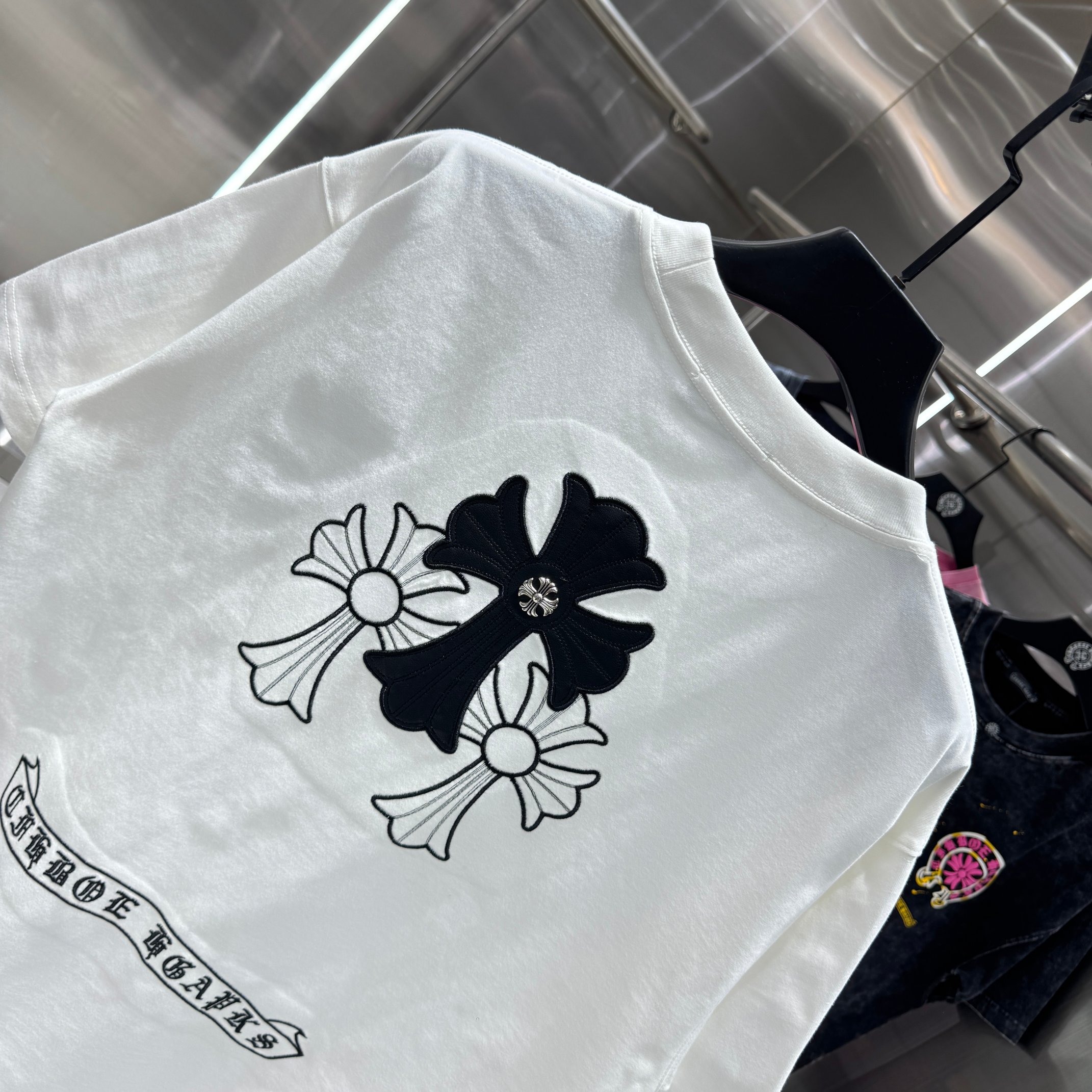 Chrome Hearts 克罗心 CH 春夏新款 2026 重工水洗贴皮绣工艺短袖T恤 重工面料300克重