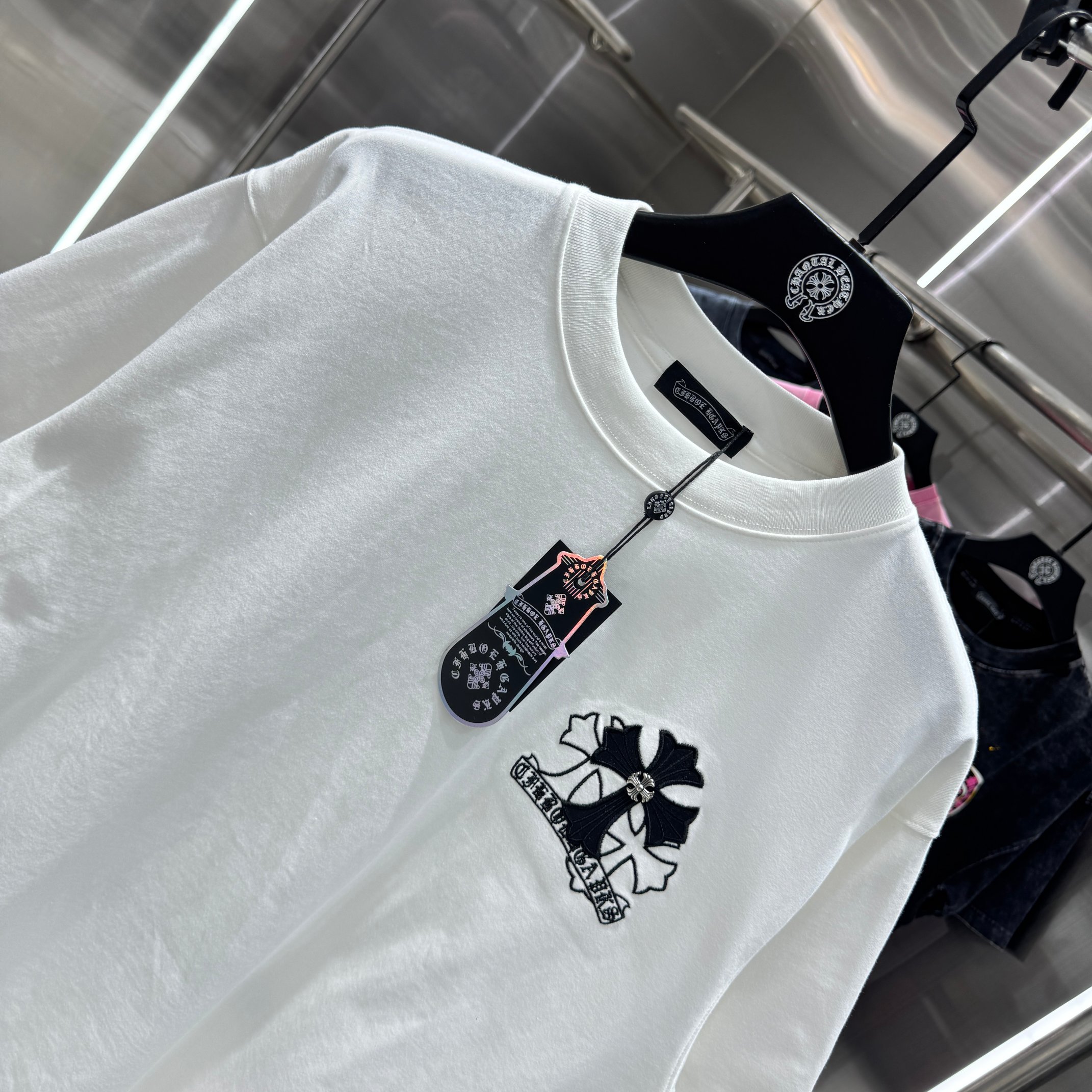 Chrome Hearts 克罗心 CH 春夏新款 2026 重工水洗贴皮绣工艺短袖T恤 重工面料300克重