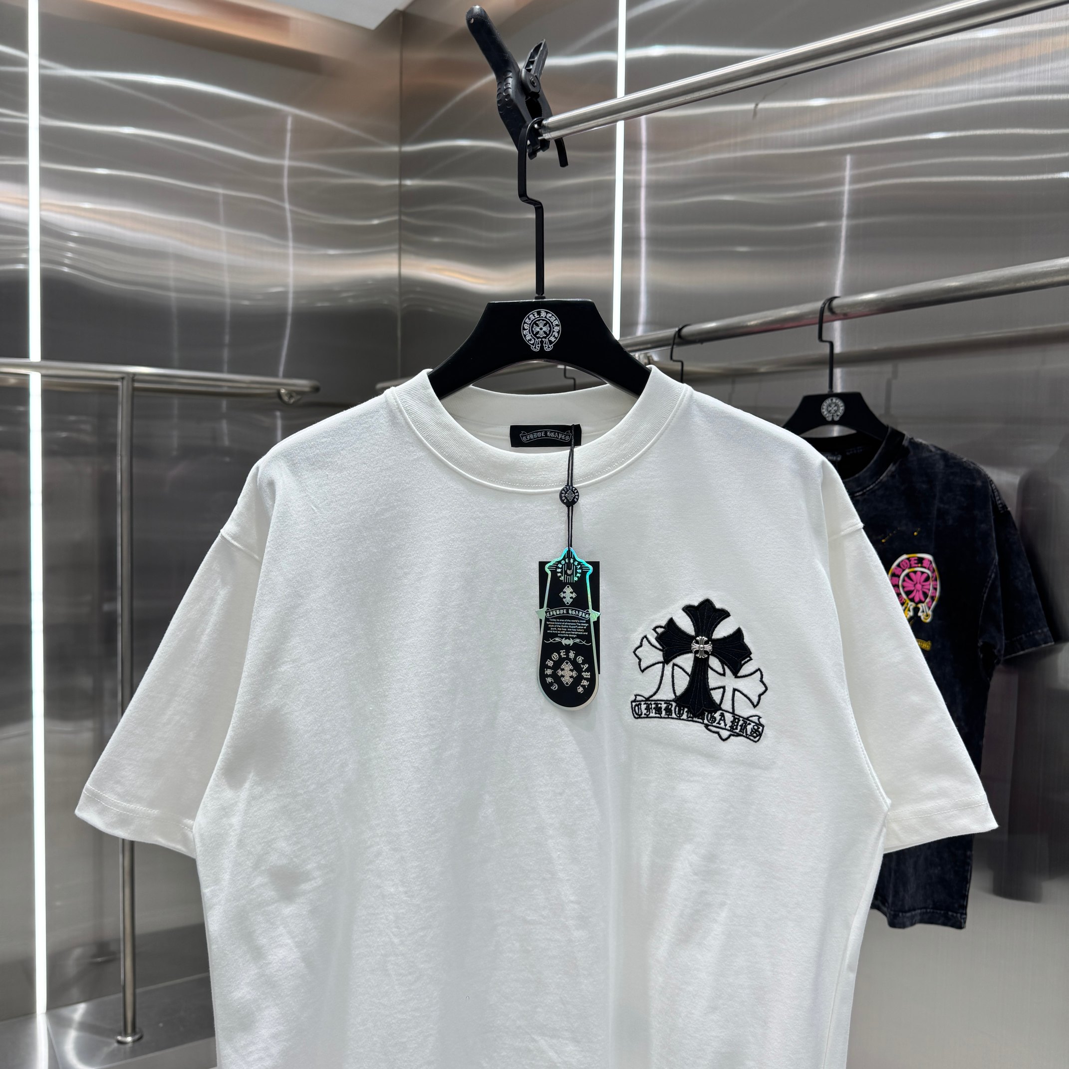 Chrome Hearts 克罗心 CH 春夏新款 2026 重工水洗贴皮绣工艺短袖T恤 重工面料300克重
