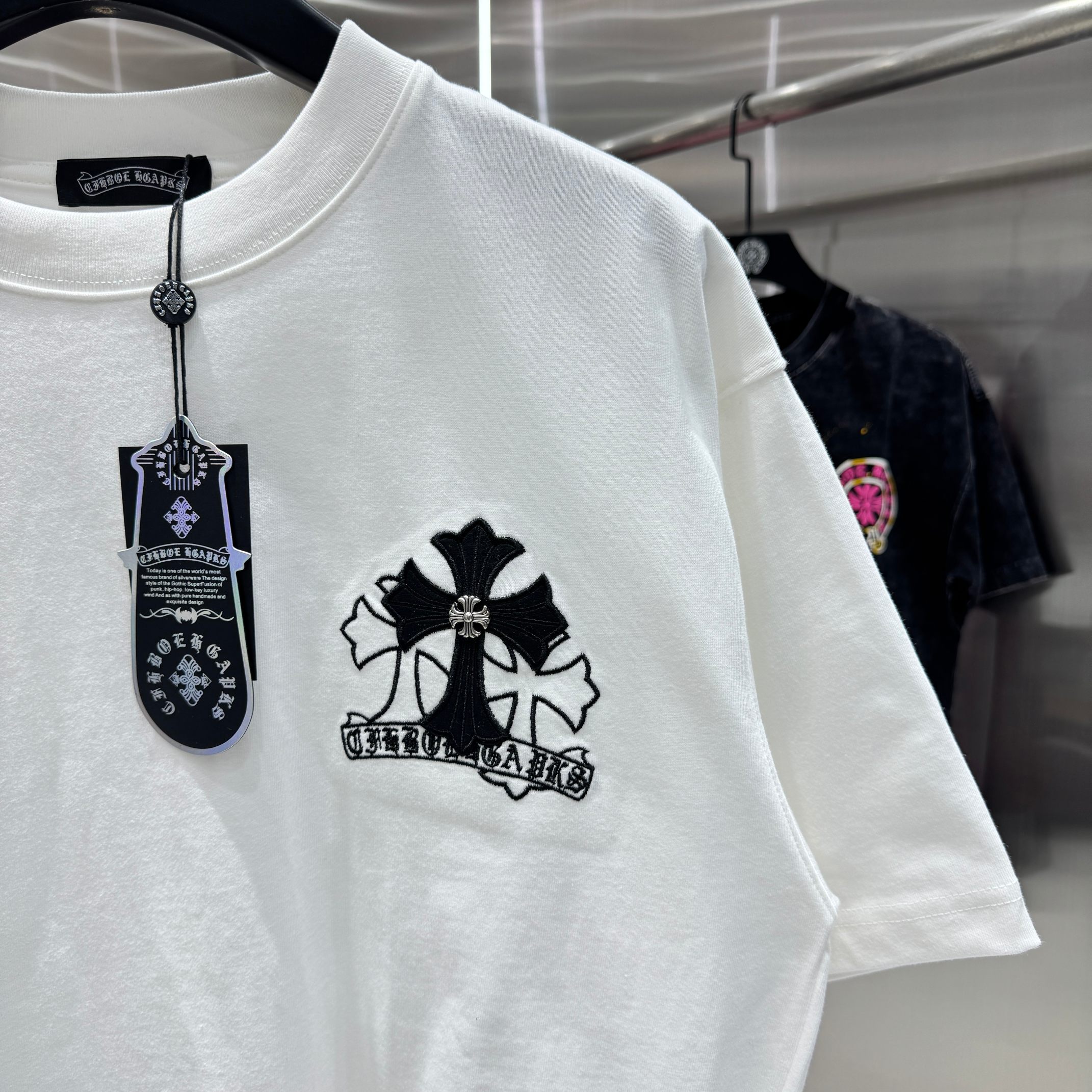 Chrome Hearts 克罗心 CH 春夏新款 2026 重工水洗贴皮绣工艺短袖T恤 重工面料300克重