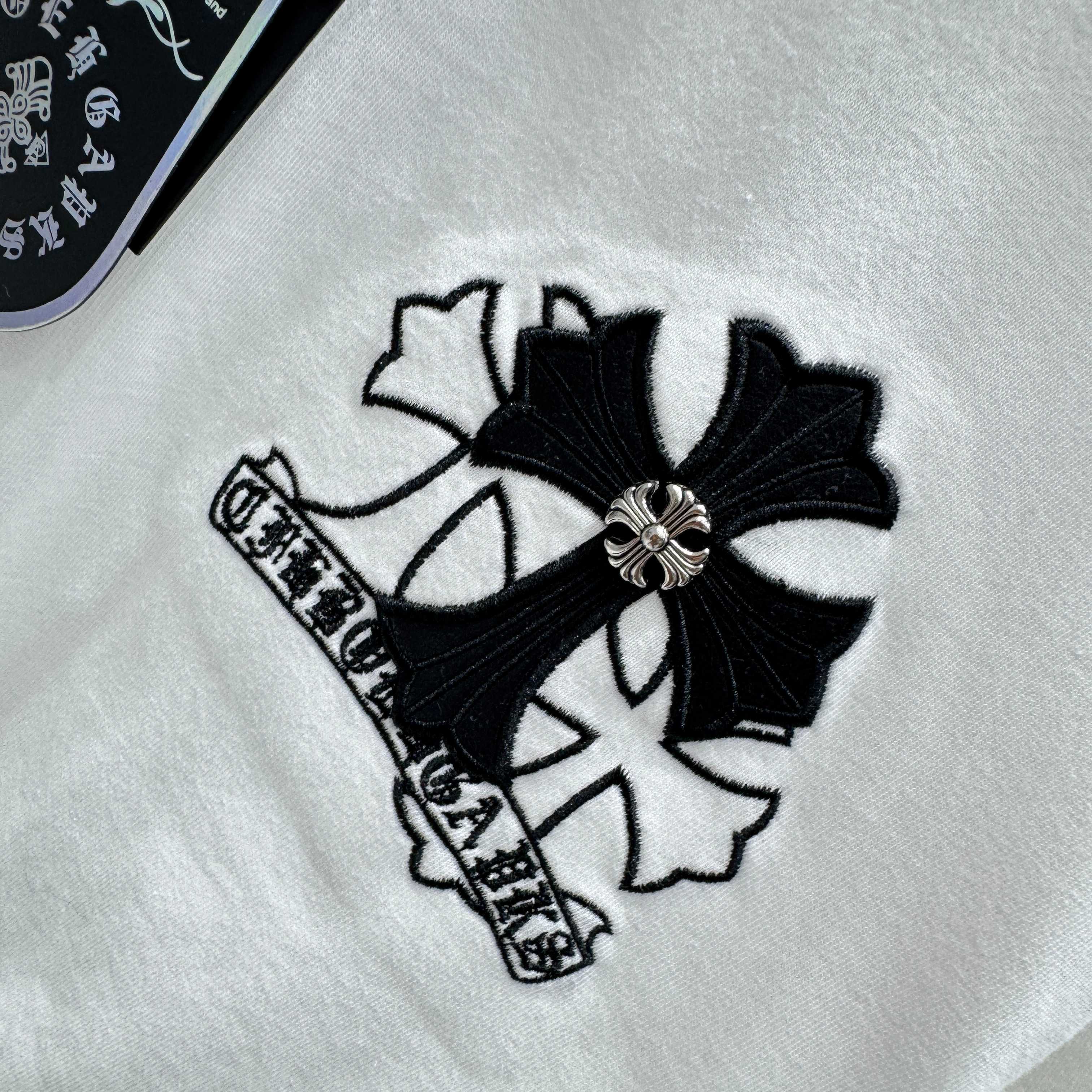 Chrome Hearts 克罗心 CH 春夏新款 2026 重工水洗贴皮绣工艺短袖T恤 重工面料300克重