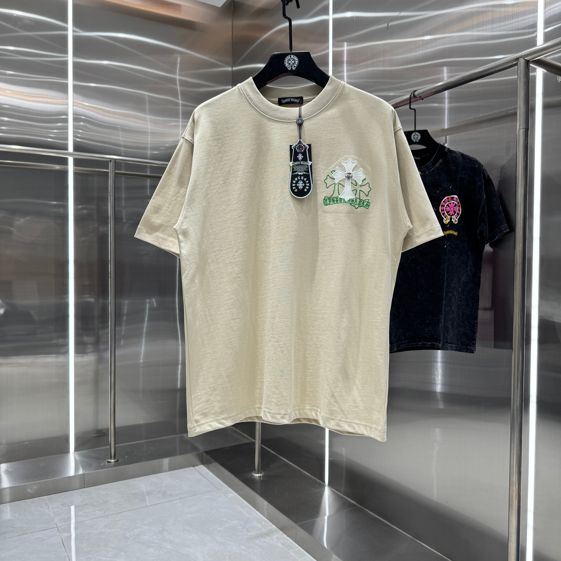 Chrome Hearts 克罗心 CH 春夏新款 2026 重工水洗贴皮绣工艺短袖T恤 重工面料300克重
