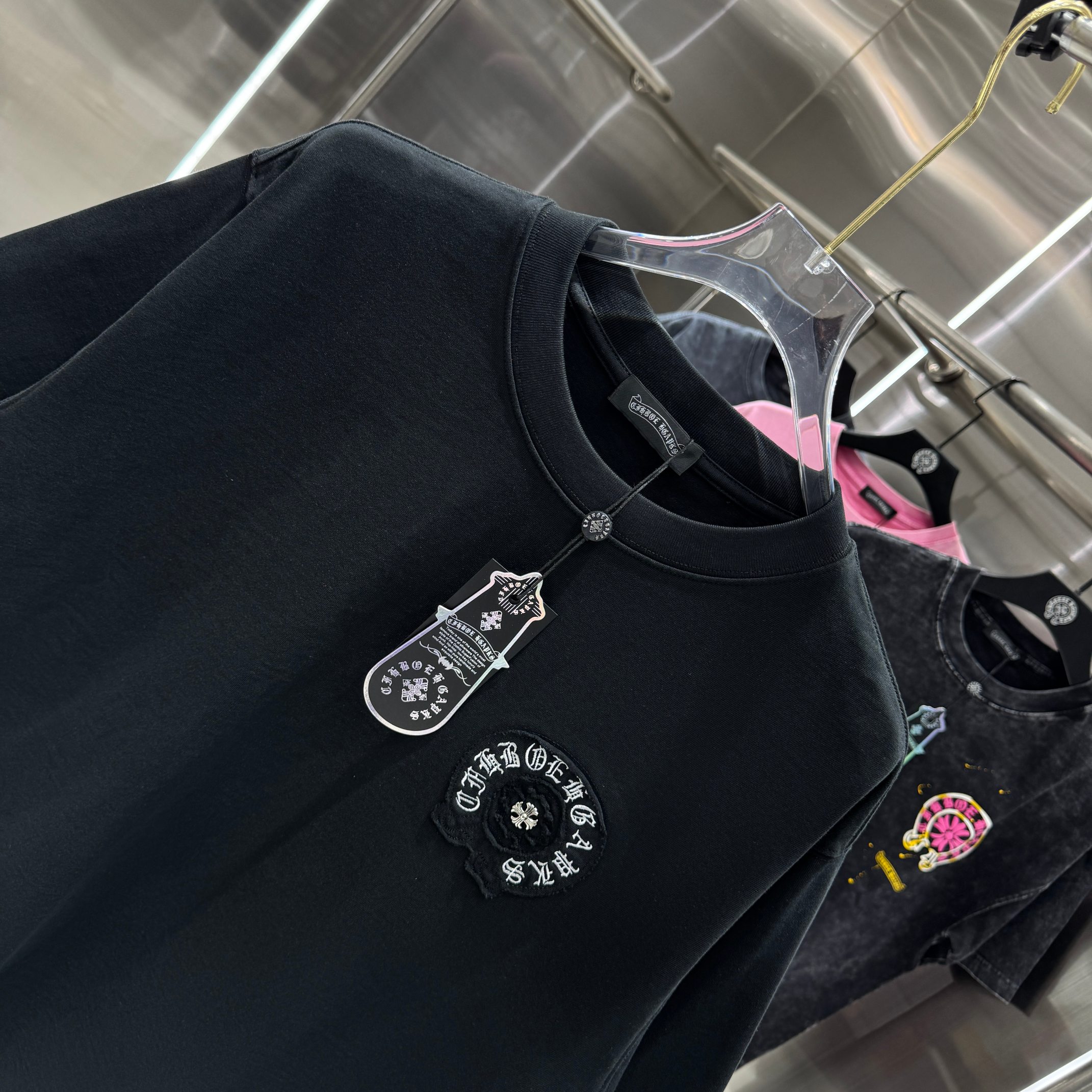 Chrome Hearts 克罗心 CH 春夏新款 2026 重工水洗贴布绣 万针刺绣工艺短袖T恤 重工面料300克重