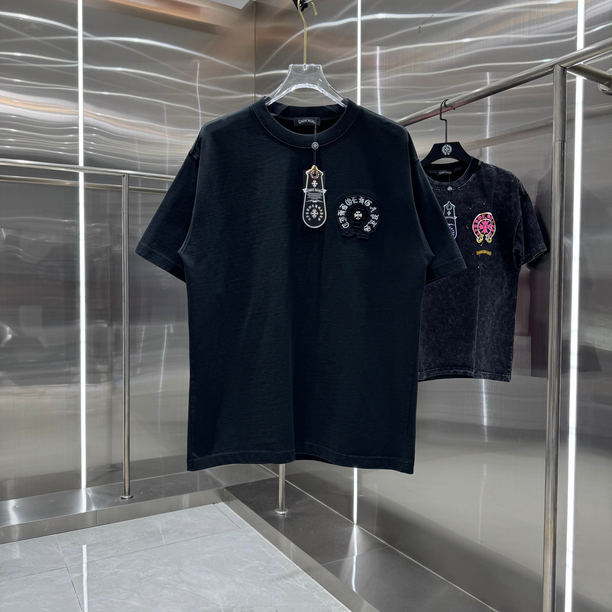 Chrome Hearts 克罗心 CH 春夏新款 2026 重工水洗贴布绣 万针刺绣工艺短袖T恤 重工面料300克重