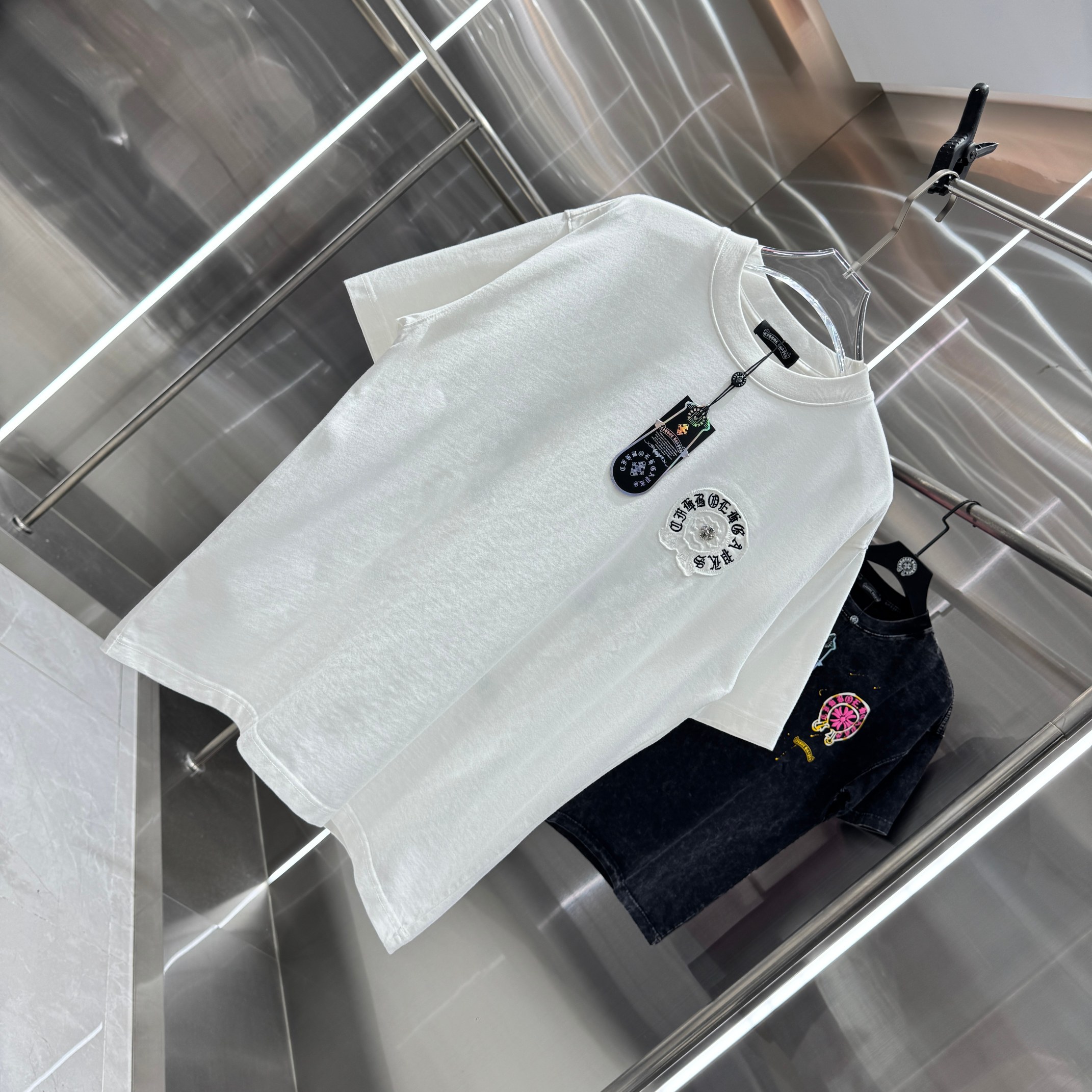 Chrome Hearts 克罗心 CH 春夏新款 2026 重工水洗贴布绣 万针刺绣工艺短袖T恤 重工面料300克重
