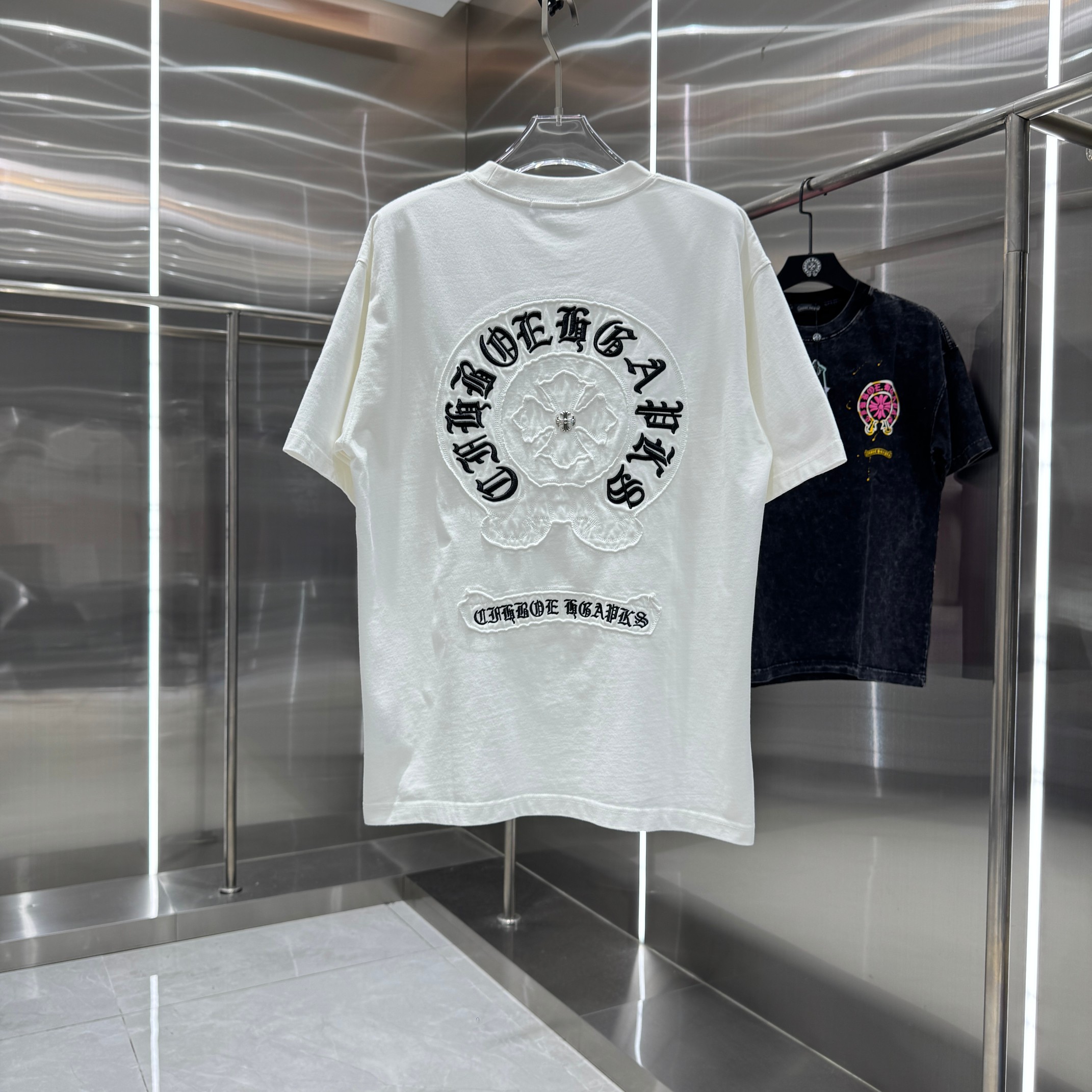 Chrome Hearts 克罗心 CH 春夏新款 2026 重工水洗贴布绣 万针刺绣工艺短袖T恤 重工面料300克重