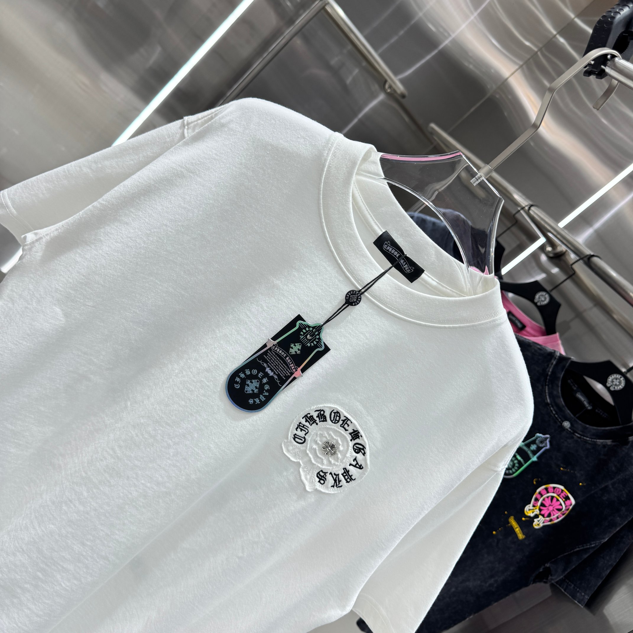 Chrome Hearts 克罗心 CH 春夏新款 2026 重工水洗贴布绣 万针刺绣工艺短袖T恤 重工面料300克重
