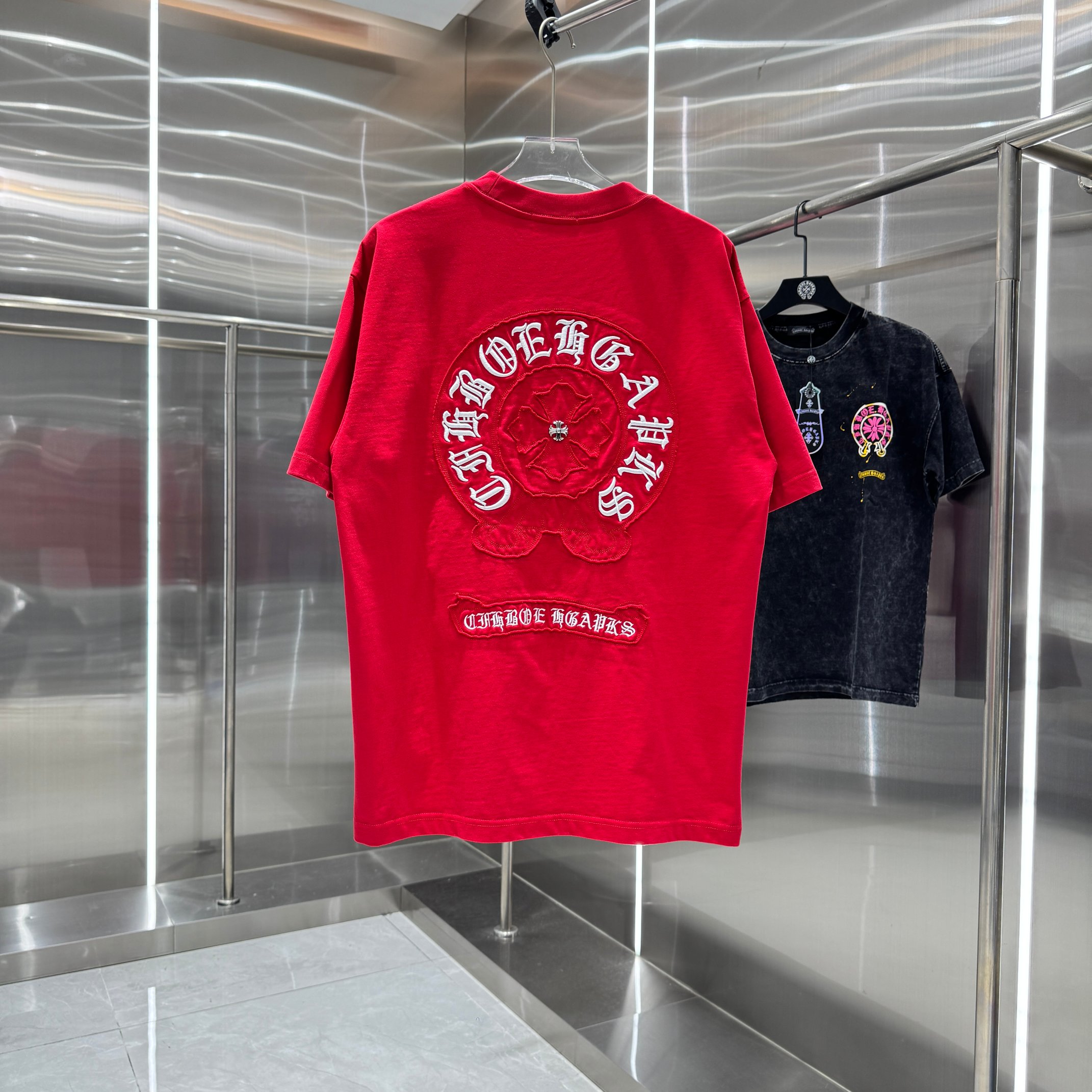 Chrome Hearts 克罗心 CH 春夏新款 2026 重工水洗贴布绣 万针刺绣工艺短袖T恤 重工面料300克重