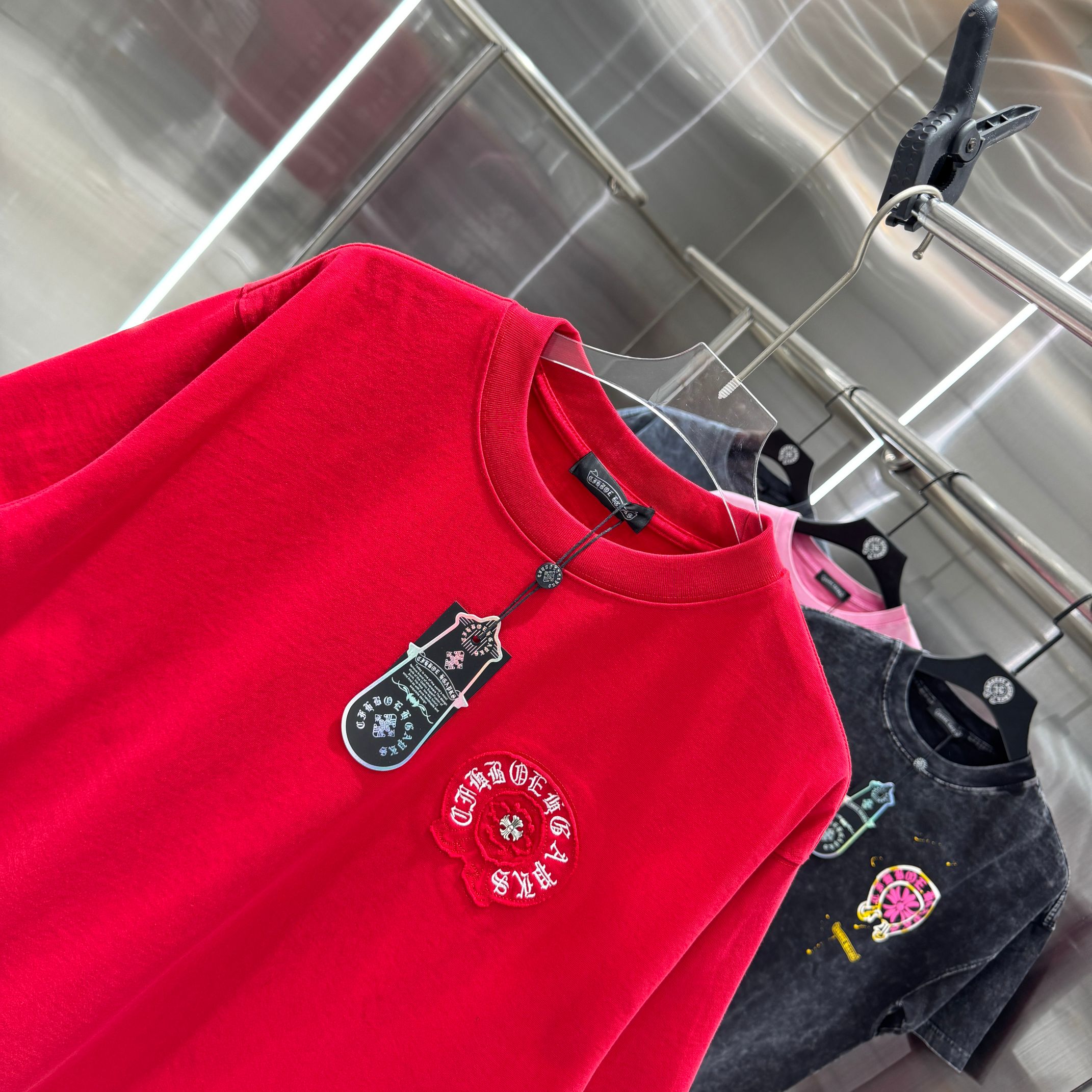 Chrome Hearts 克罗心 CH 春夏新款 2026 重工水洗贴布绣 万针刺绣工艺短袖T恤 重工面料300克重