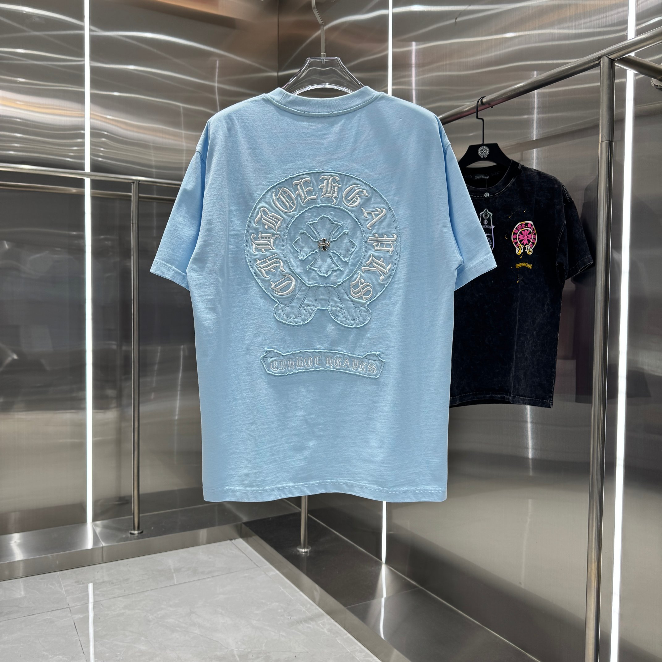 Chrome Hearts 克罗心 CH 春夏新款 2026 重工水洗贴布绣 万针刺绣工艺短袖T恤 重工面料300克重